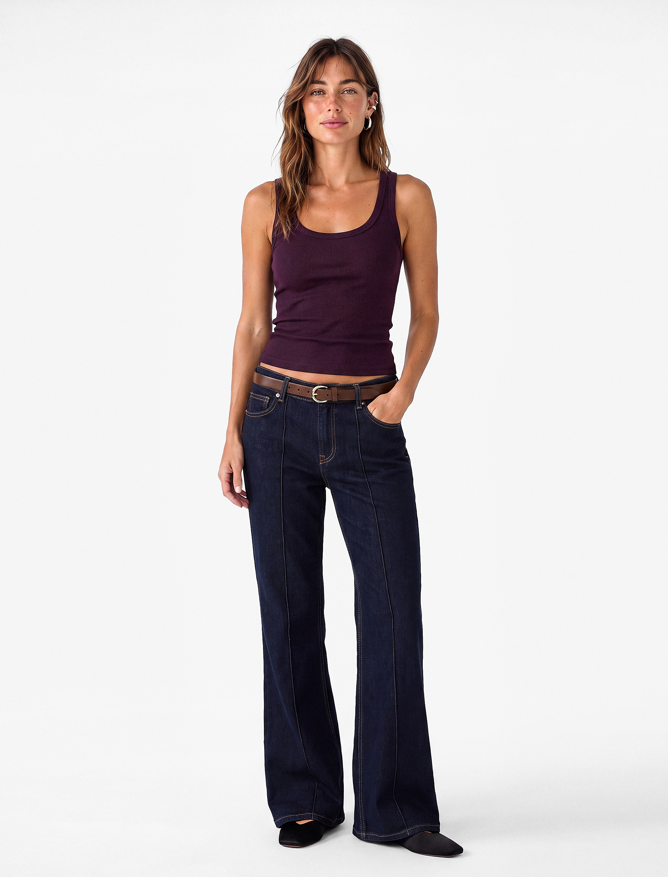 Koton Slim Fit Pamuklu Kolsuz U Yaka Fitilli Atlet