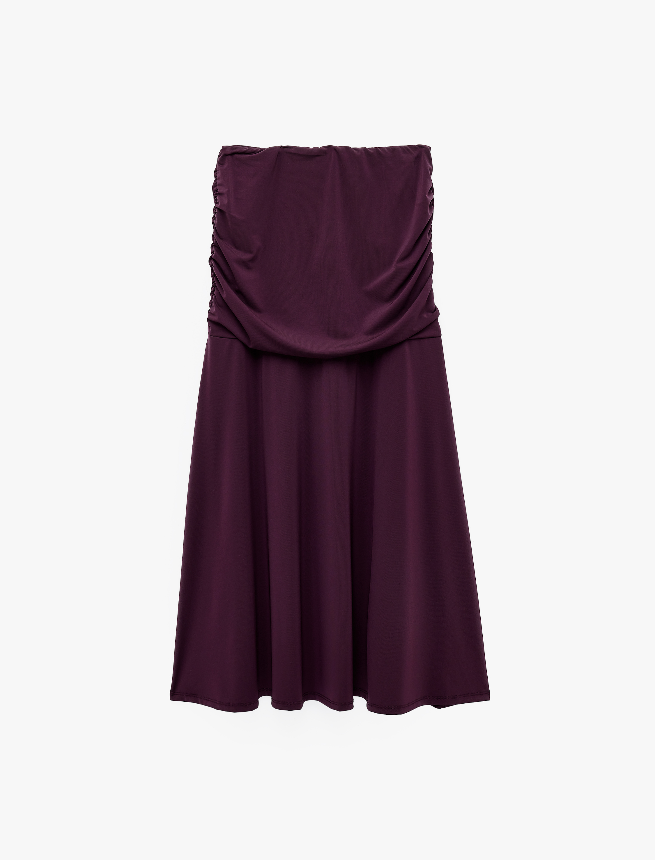   Slim Fit Normal Bel Katlı Volanlı Drape Detaylı Dökümlü Uzun Etek