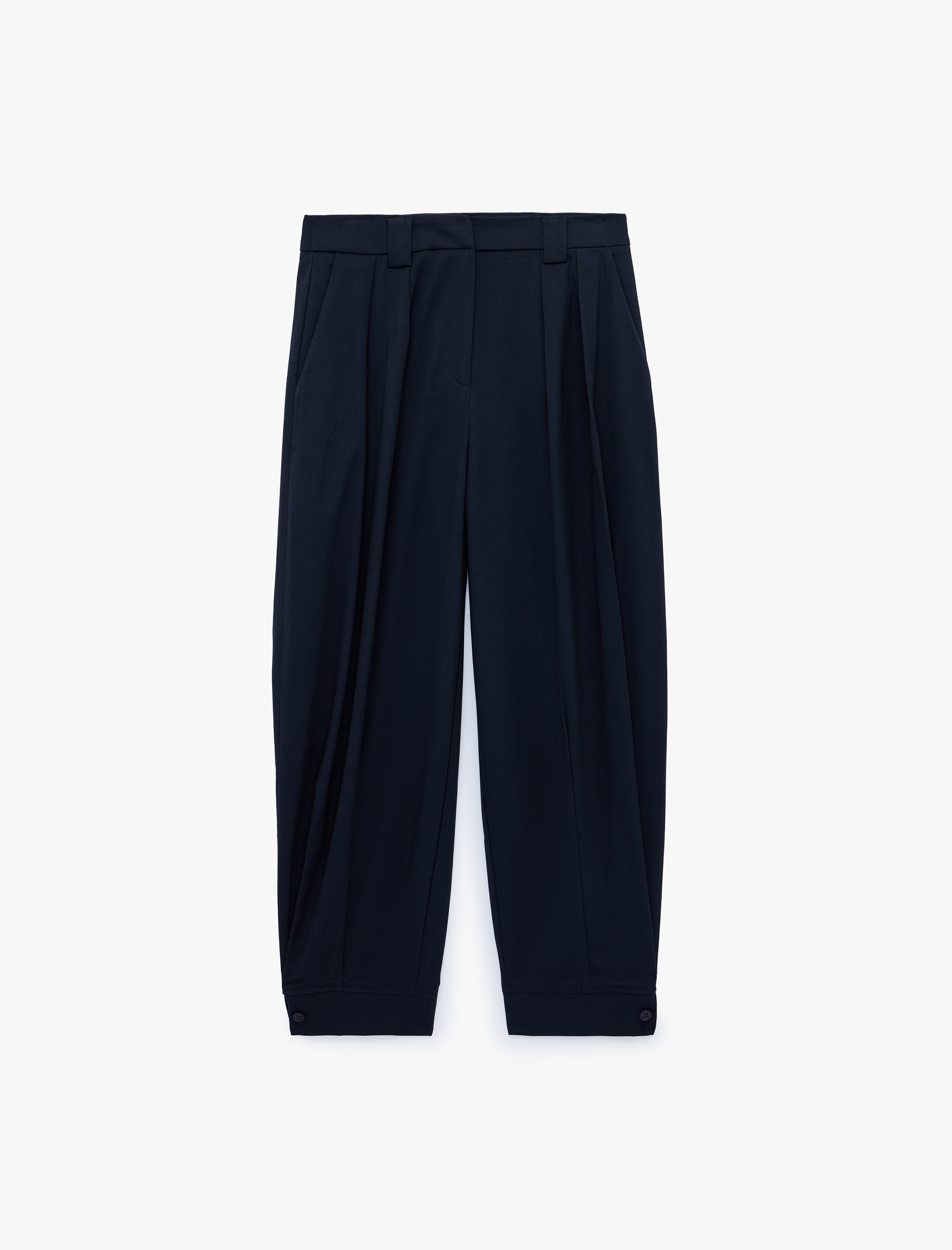   Cepli Loose Fit Pileli Barrel Kumaş Pantolon