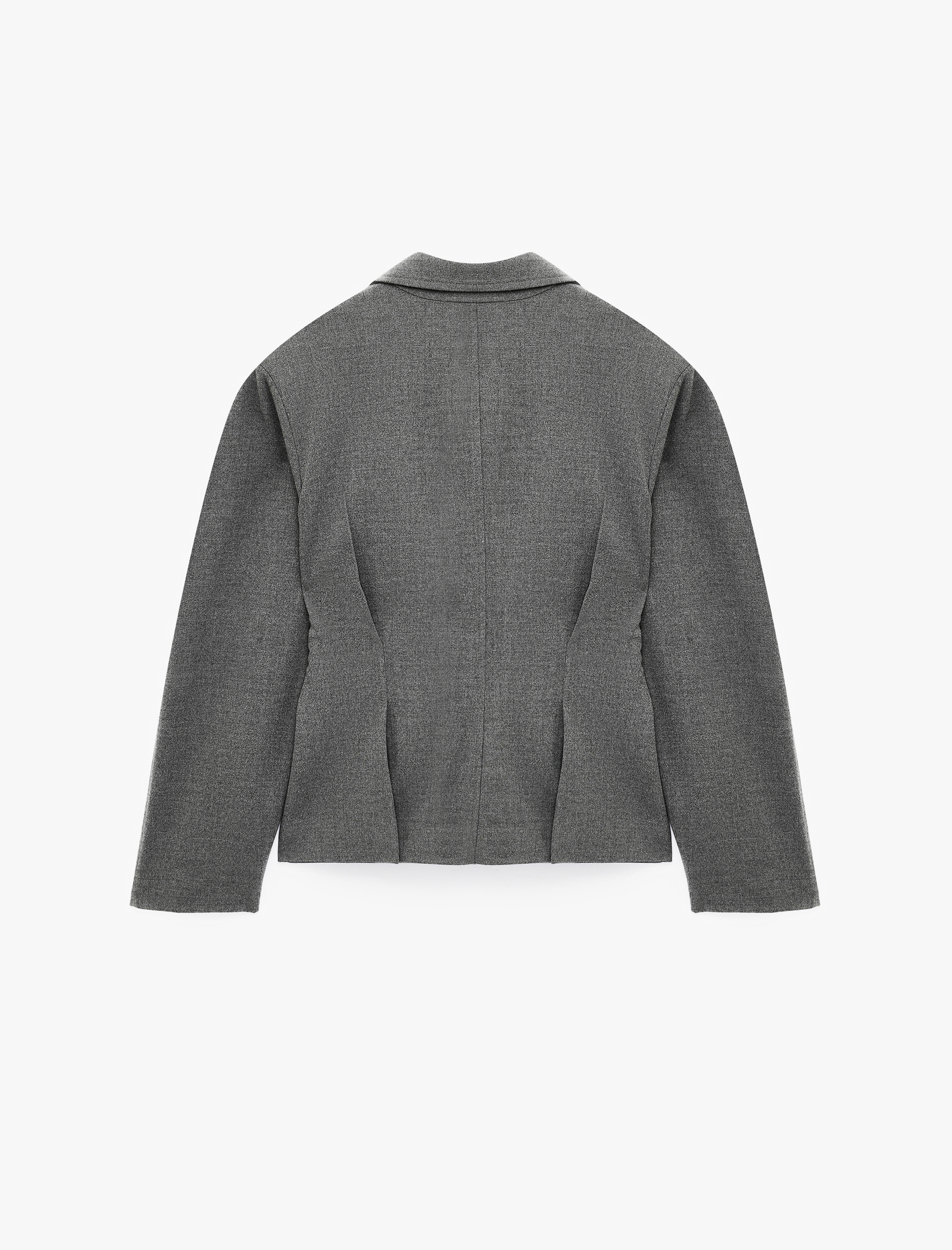 Koton Çift Cepli Klasik Yaka Uzun Kollu Peplum Kesim Pileli Blazer Ceket görsel 6