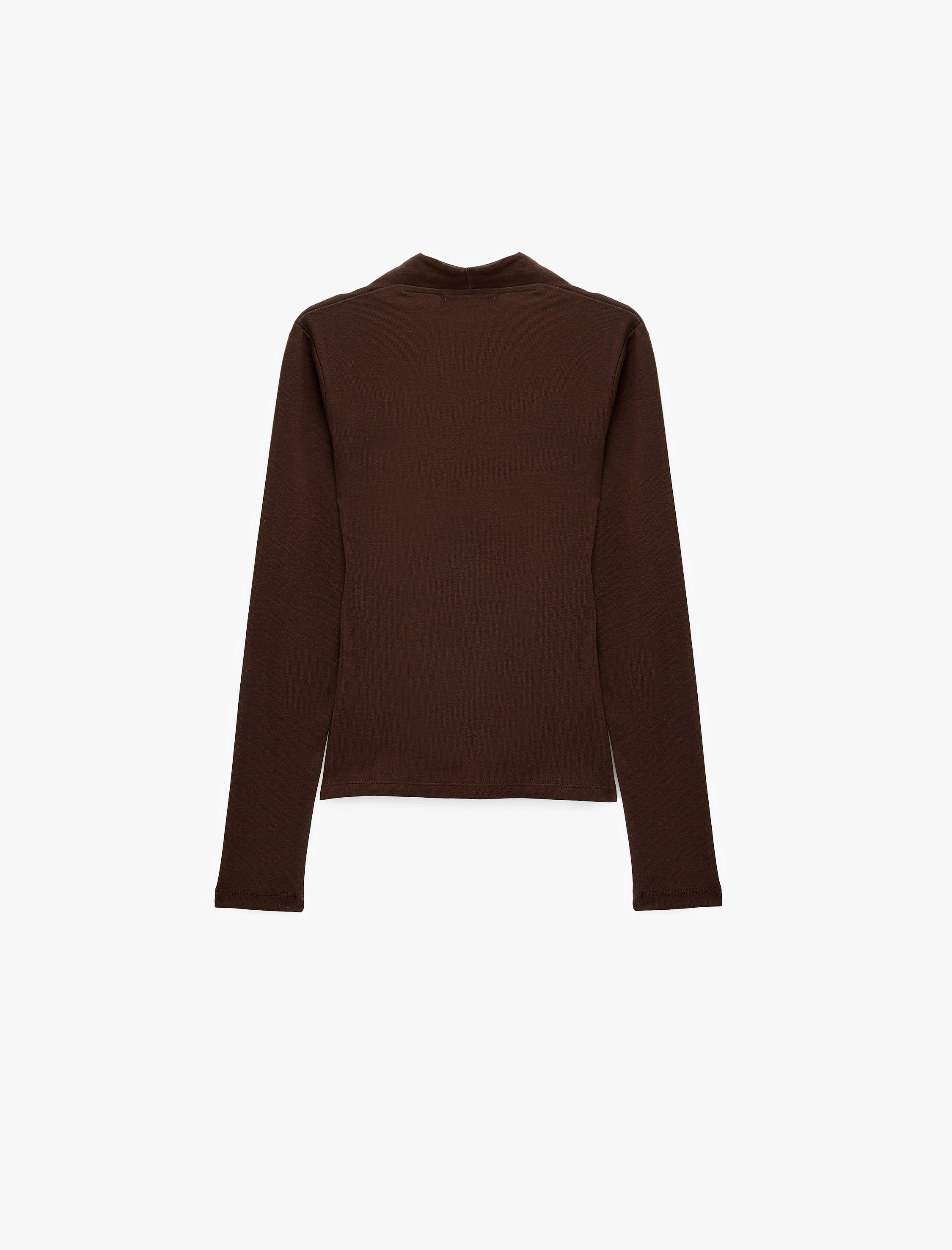   Slim Fit Pamuklu V Yaka Basic Uzun Kollu Tişört