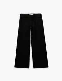 Normal Bel Fermuarlı Cepli Bol Kalıp Denim Pantolon - Loose Straight Fit Jean