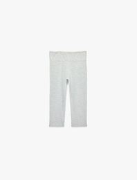 Beli Lastikli Slim Fit Diz Altı Pijama Altı