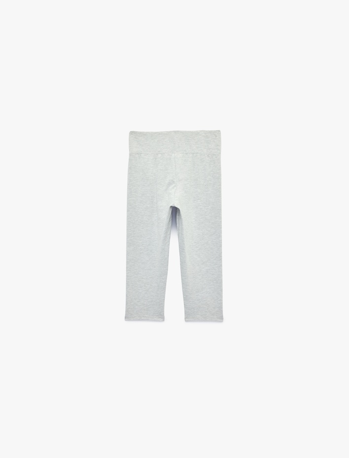  Beli Lastikli Slim Fit Diz Altı Pijama Altı