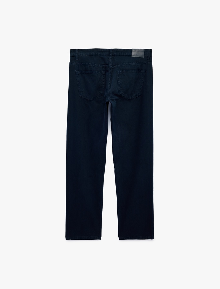  Cepli Normal Bel Pamuklu Vintage Straight Fit Jean Pantolon