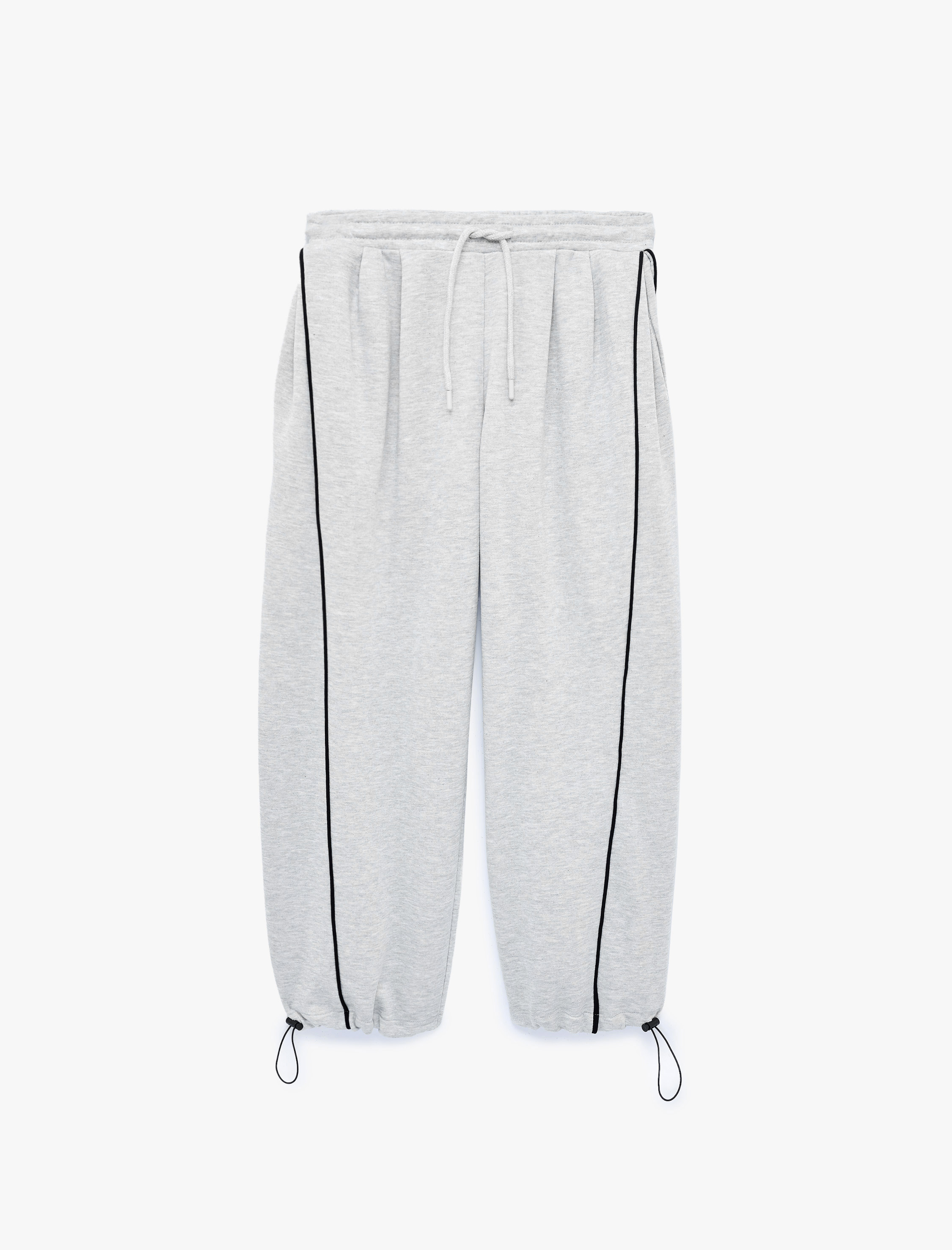   Beli Bağcıklı Biyeli Stoperli Balon Fit Oversize Jogger Eşofman Altı