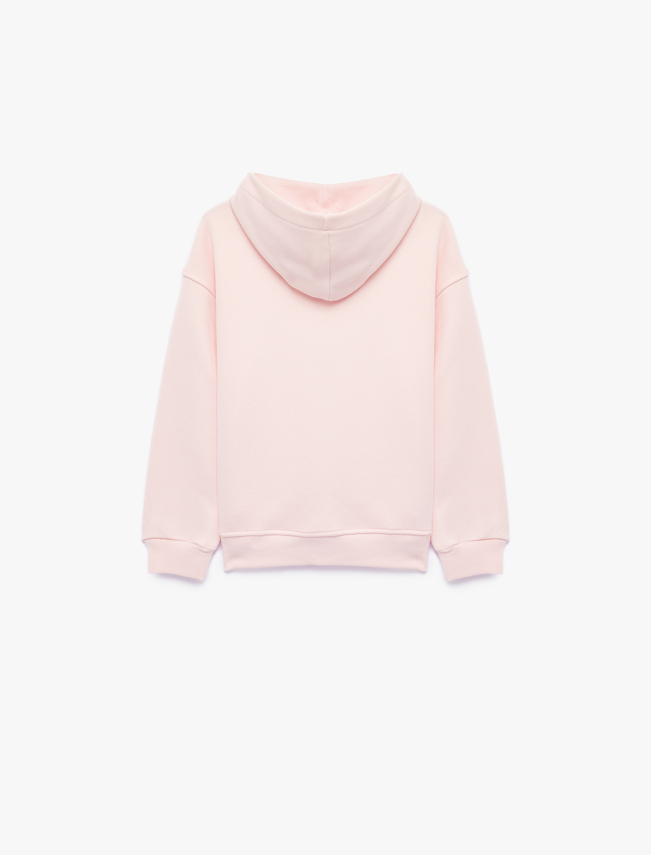  Kız Çocuk Şardonlu Yıldız Zımba Detaylı Uzun Kollu Oversize Kapşonlu Sweatshirt