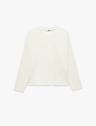 Regular Fit Uzun Kollu Bisiklet Yaka Basic Sweatshirt