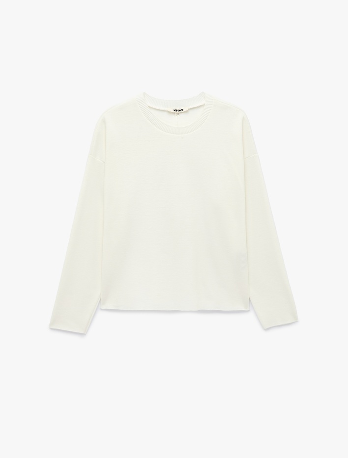  Regular Fit Uzun Kollu Bisiklet Yaka Basic Sweatshirt