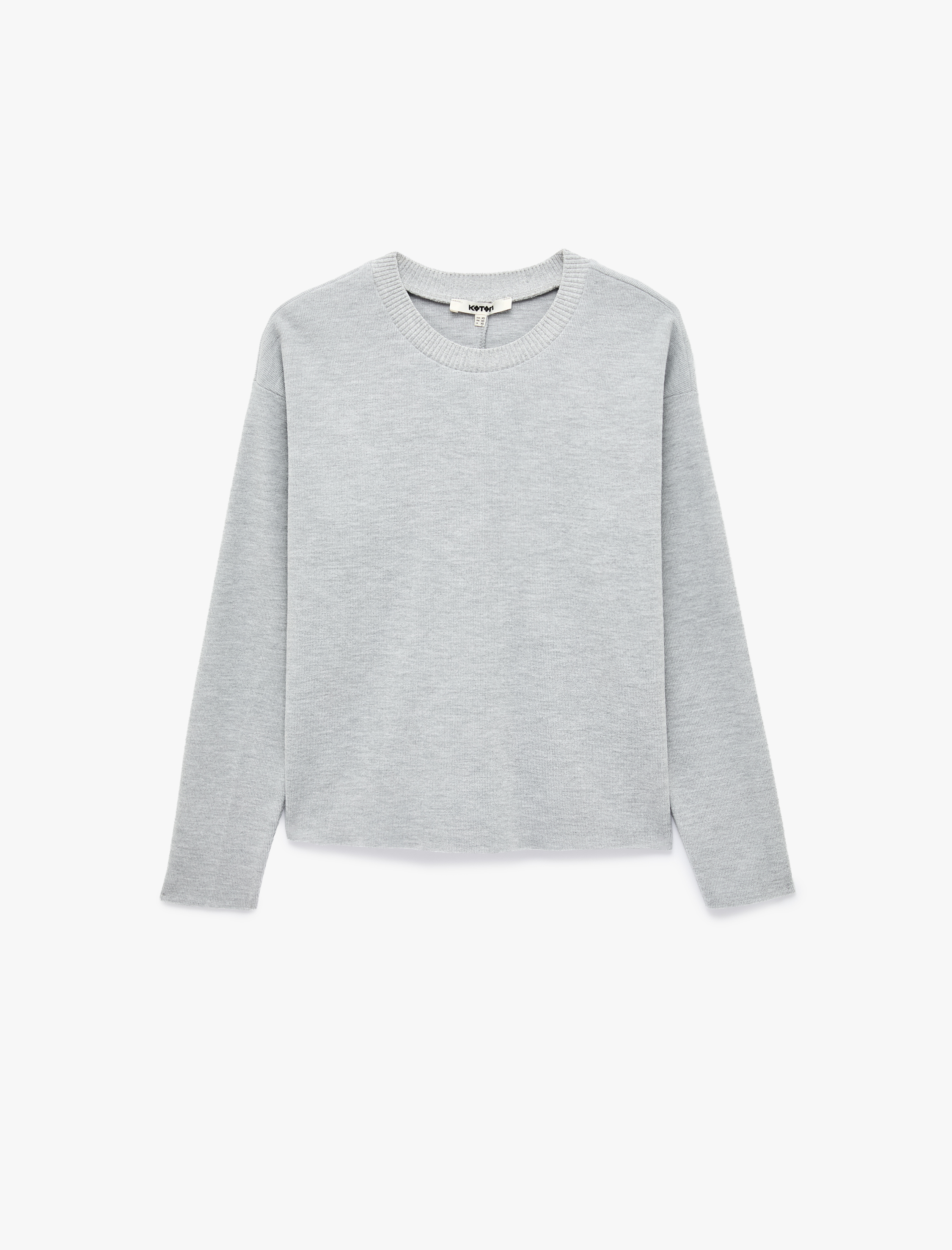 Koton Regular Fit Uzun Kollu Bisiklet Yaka Basic Sweatshirt