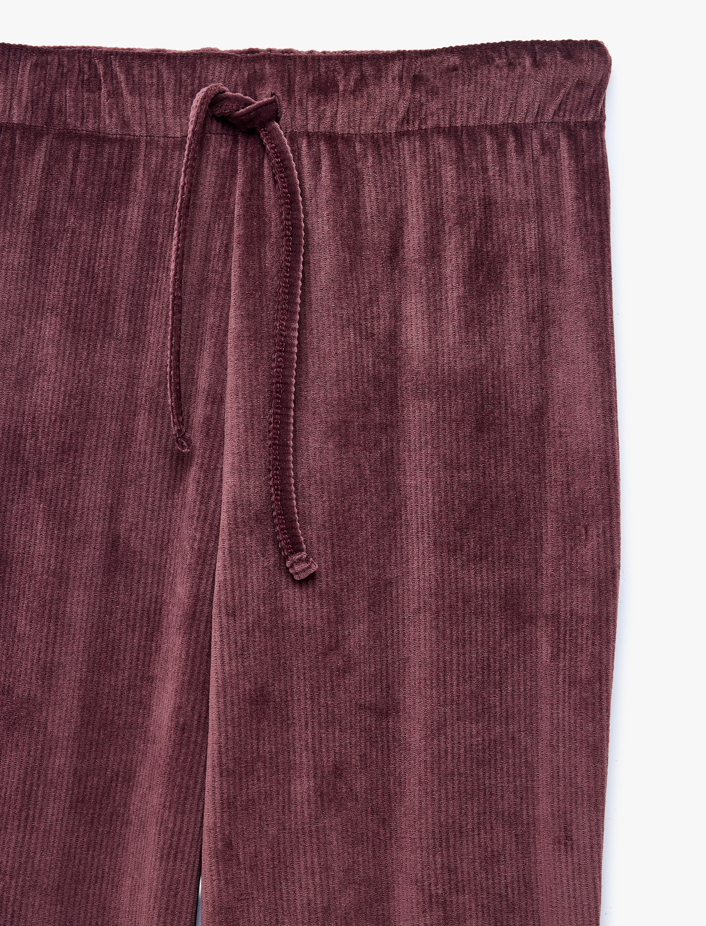 Koton Rahat Kalıp Beli Bağcıklı Kadife Pijama Altı görsel 3