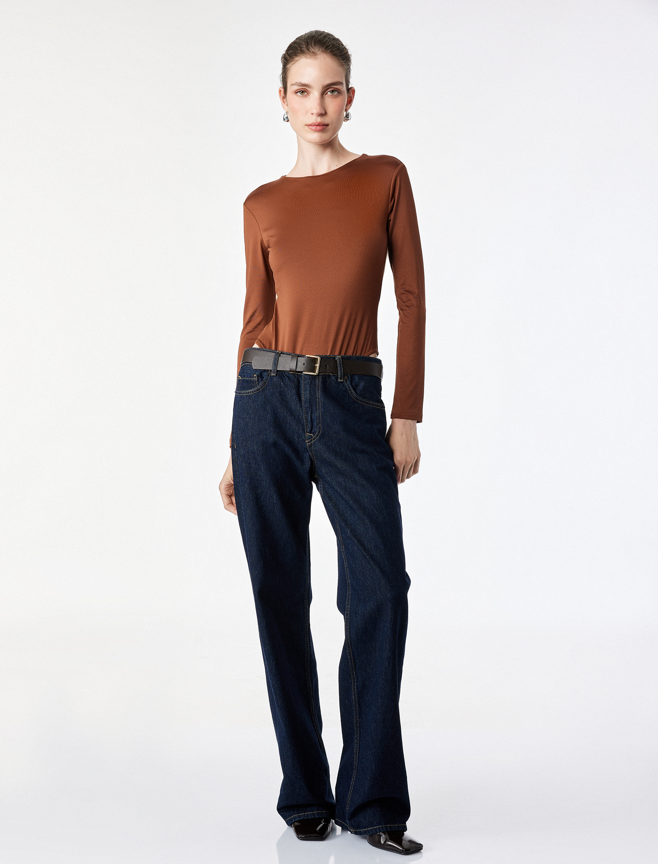 Koton Bisiklet Yaka Uzun Kollu Bodysuit