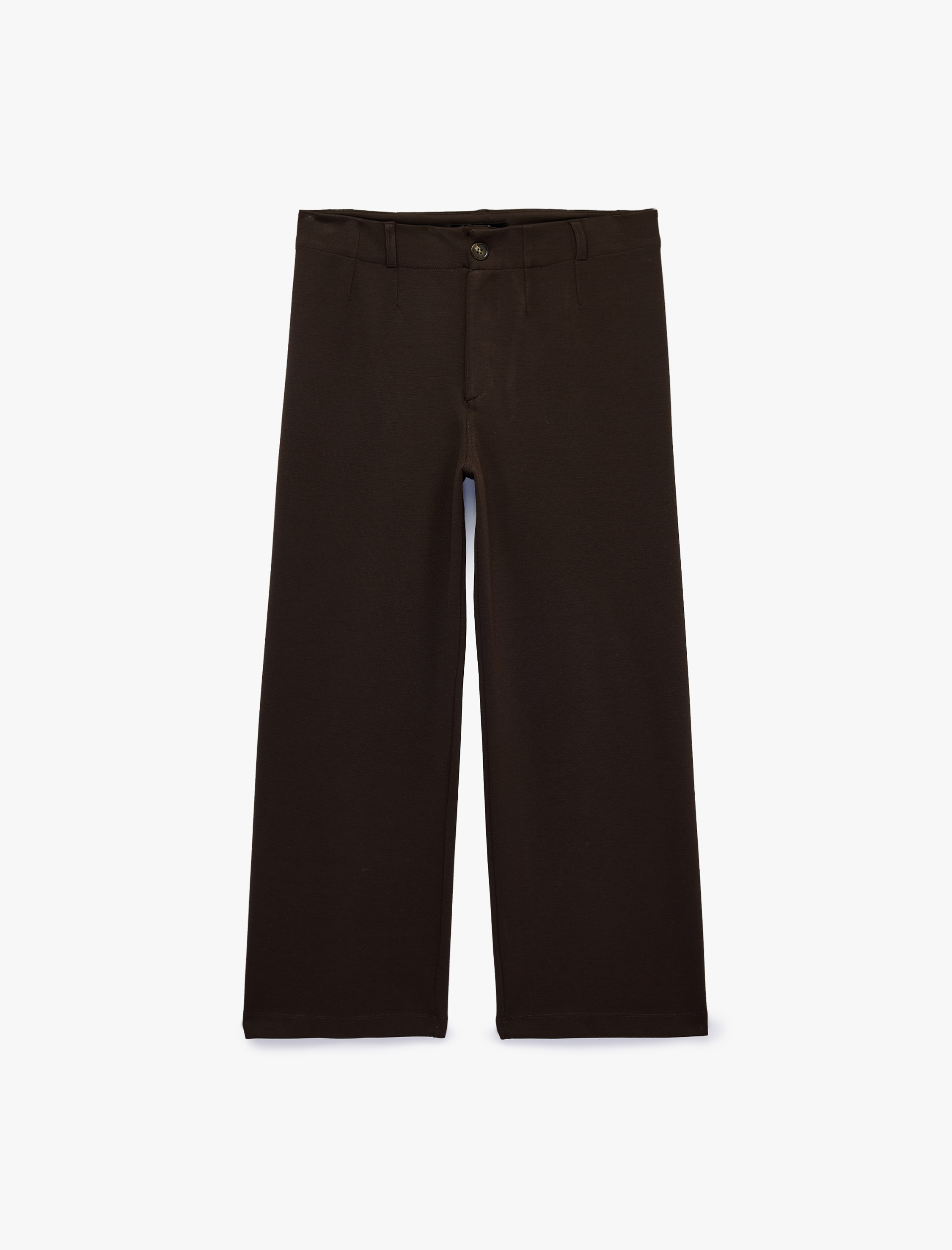 Koton Normal Bel Yan Cepli Düğmeli Straight Fit Kumaş Pantolon görsel 4