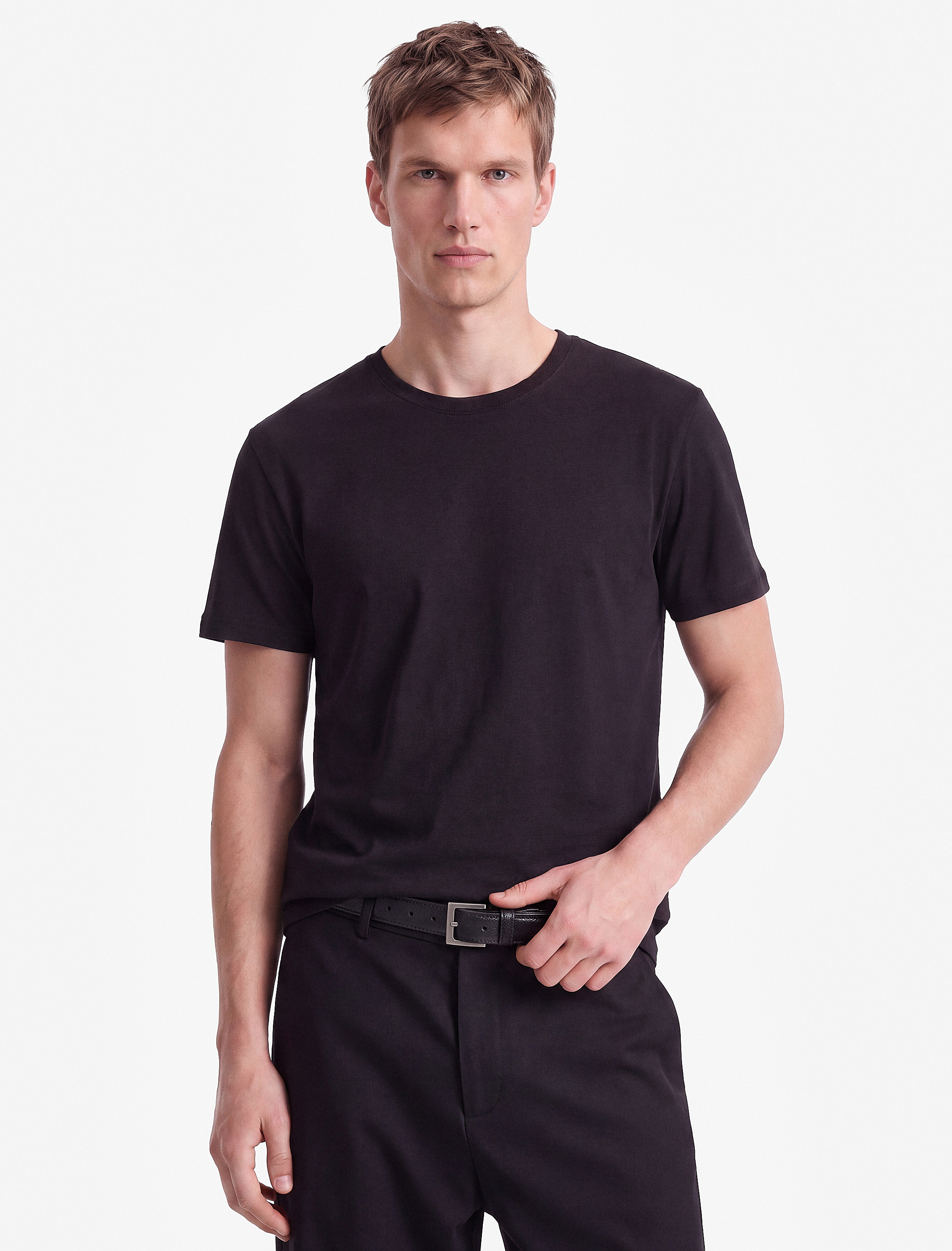 Koton Kısa Kollu Bisiklet Yaka Basic Slim Fit Tişört görsel 2