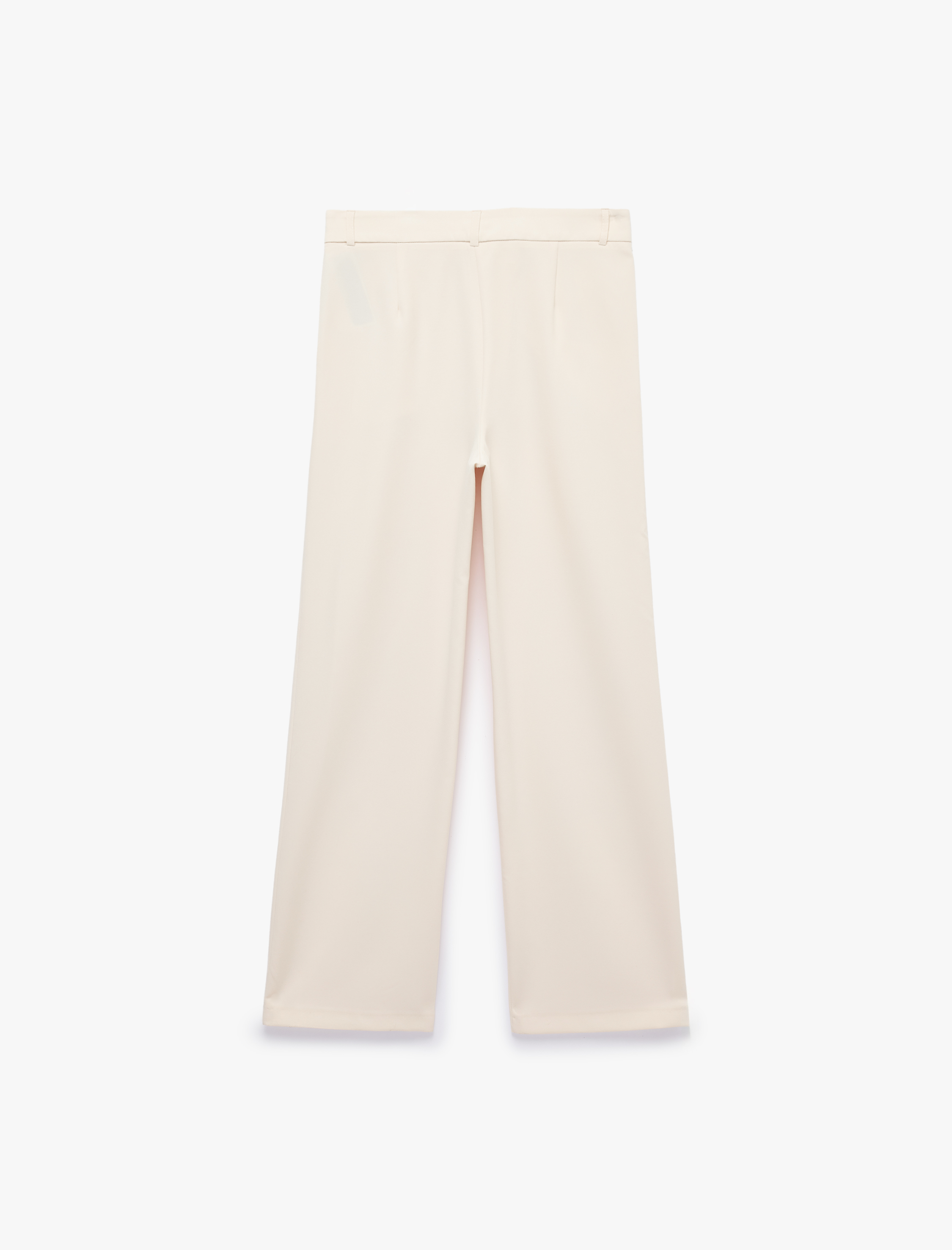 Koton Yüksek Bel Cepli Regular Fit Geniş Paça Kumaş Pantolon görsel 2