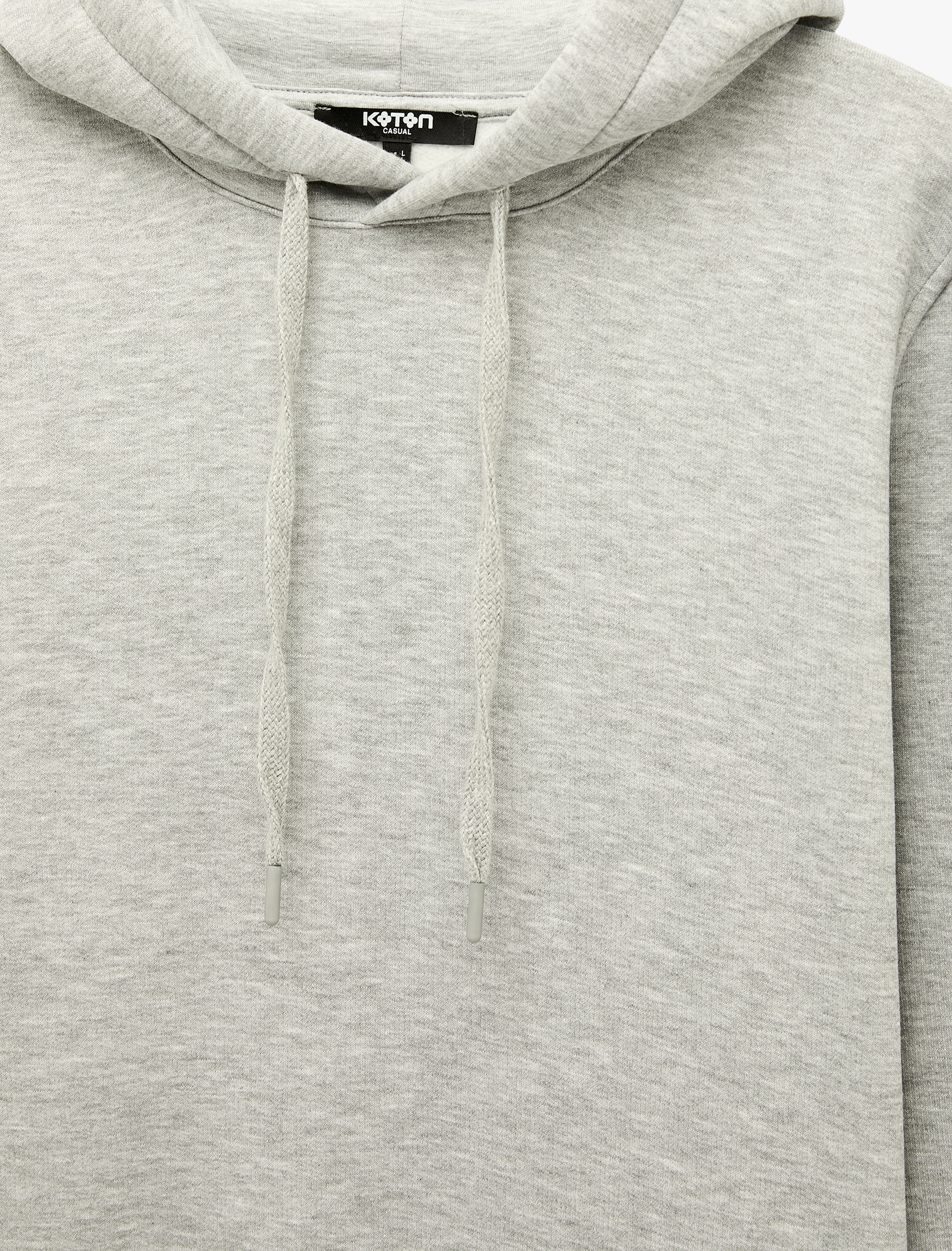   Şardonlu Uzun Kollu Basic Kapşonlu Sweatshirt