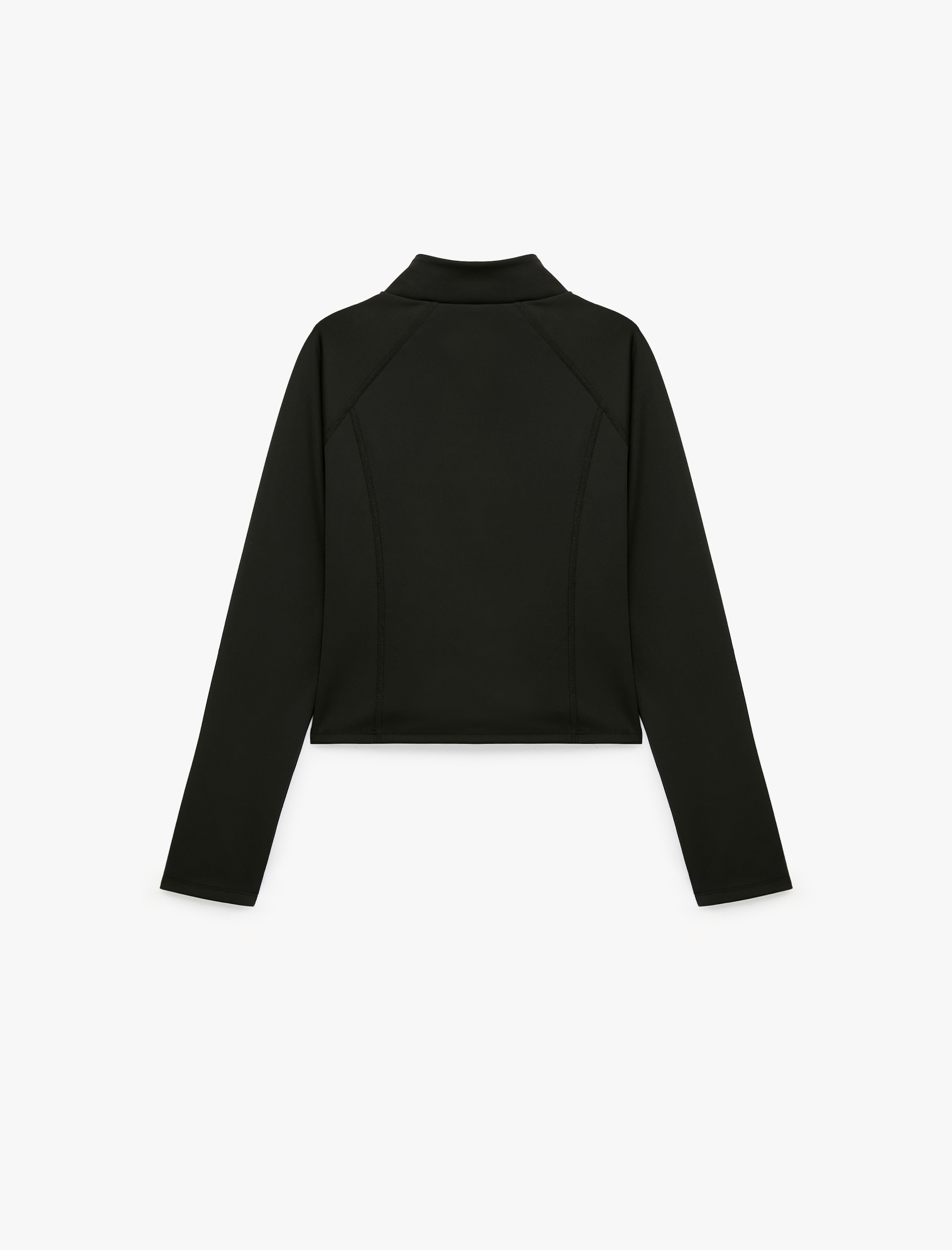   Slim Fit Uzun Reglan Kollu Dikiş Detaylı Fermuarlı Spor Sweatshirt
