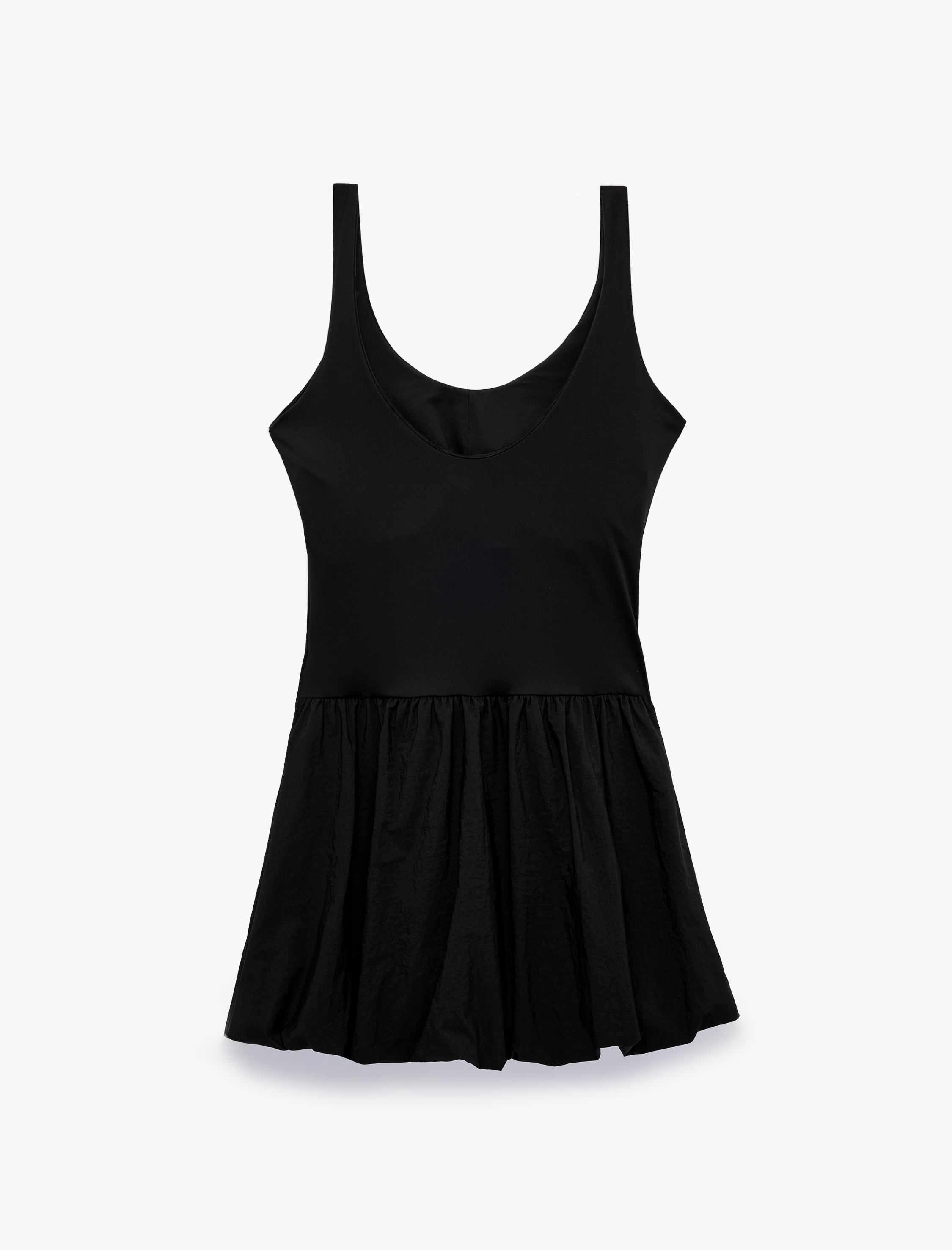   Slim Fit V Yaka Kolsuz Mini Şortlu Spor Tenis Elbisesi