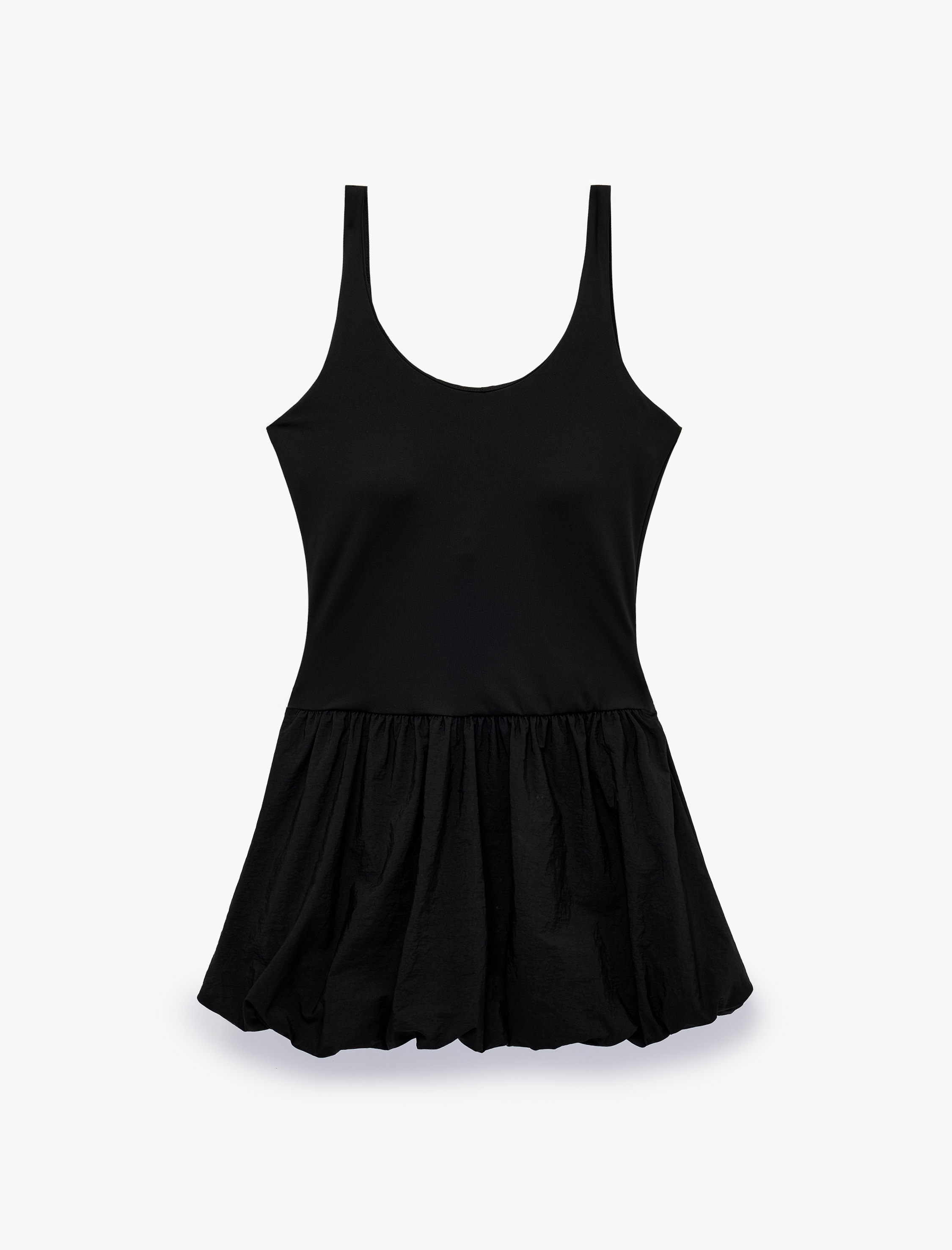   Slim Fit V Yaka Kolsuz Mini Şortlu Spor Tenis Elbisesi