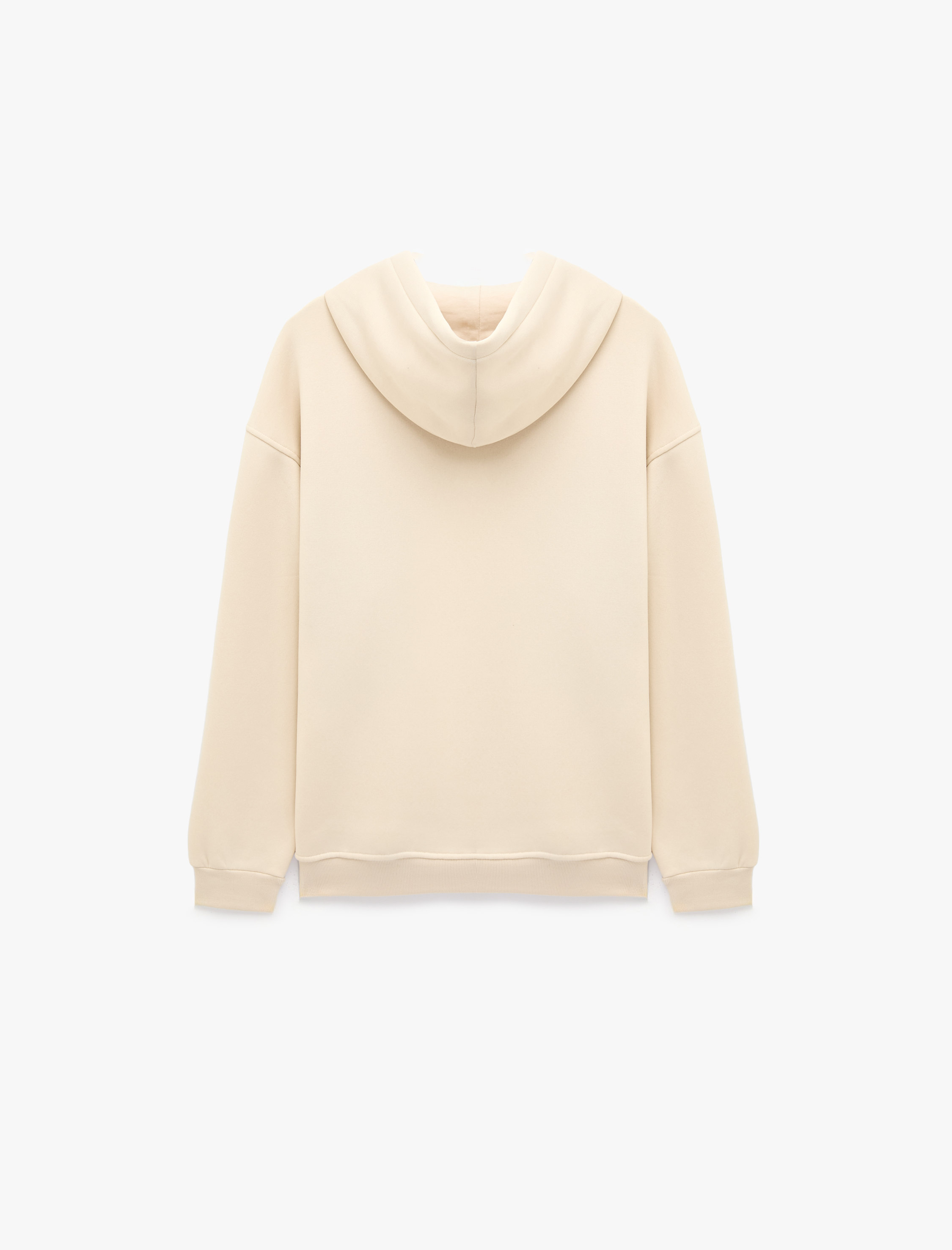 Koton Rahat Kalıp Kanguru Cepli Üç İplik Şardonlu Baskılı Kapşonlu Sweatshirt görsel 2