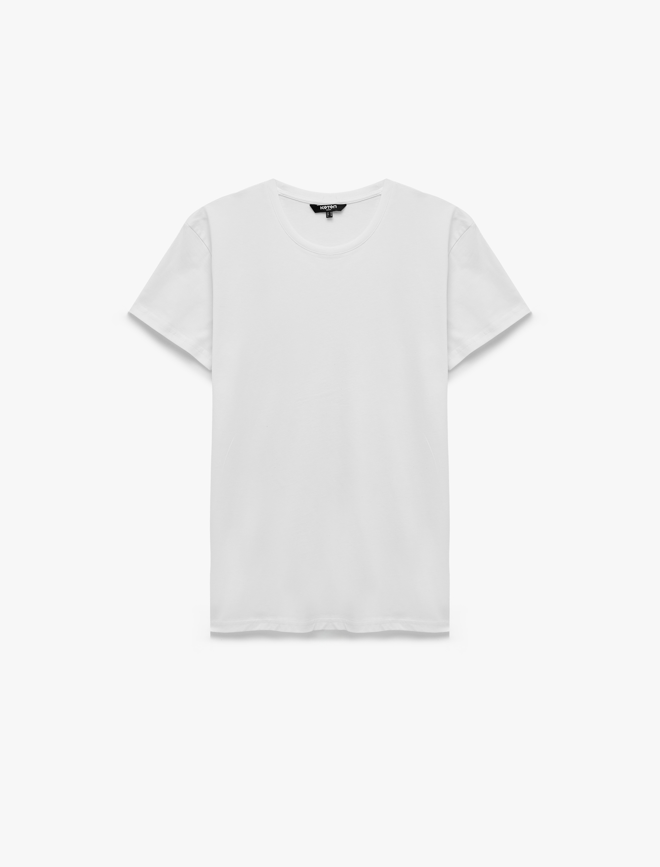 Koton Pamuklu Kısa Kollu Bisiklet Yaka Basic Slim Fit Tişört