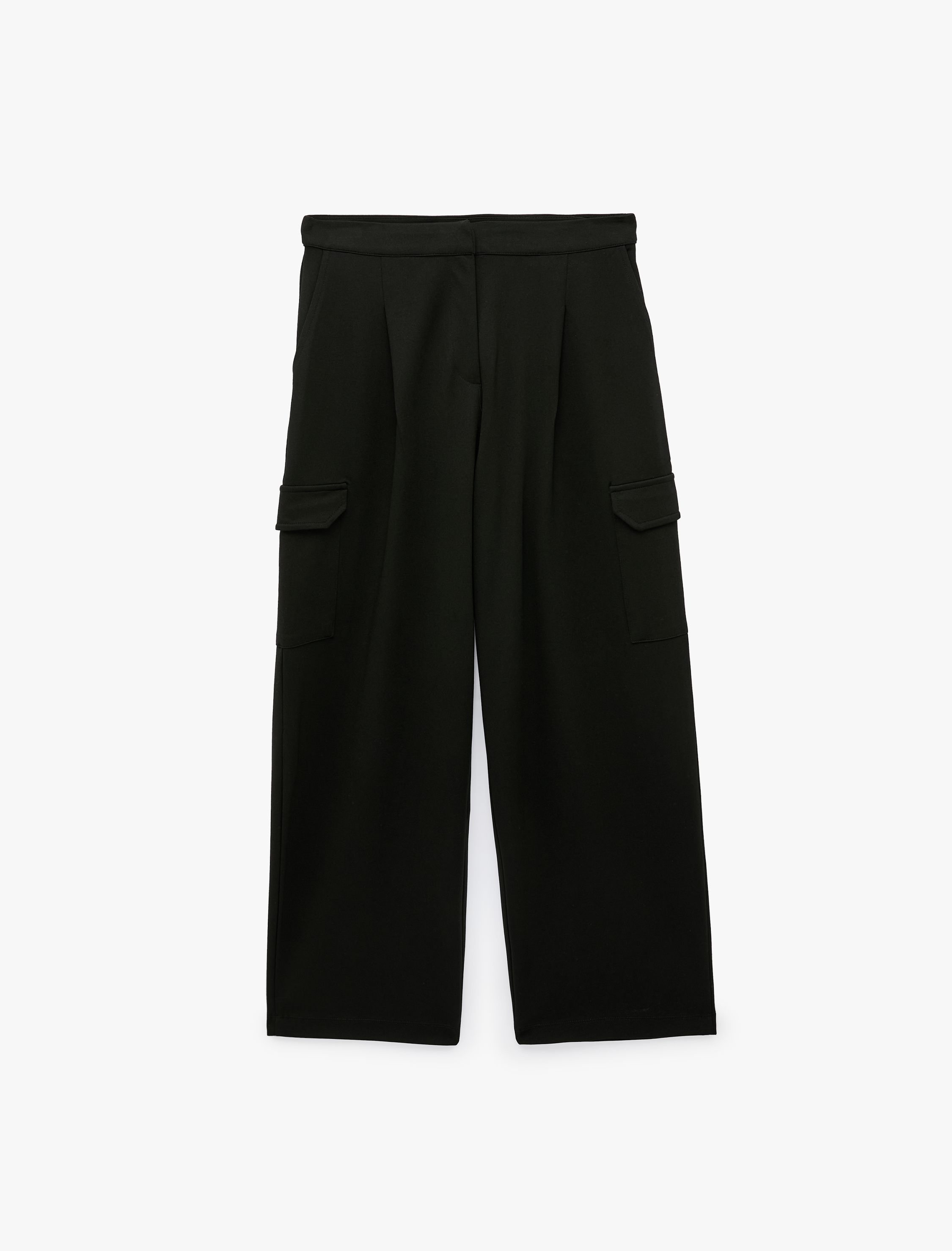 Koton Cepli Pileli Geniş Paça Kargo Baggy Kumaş Pantolon