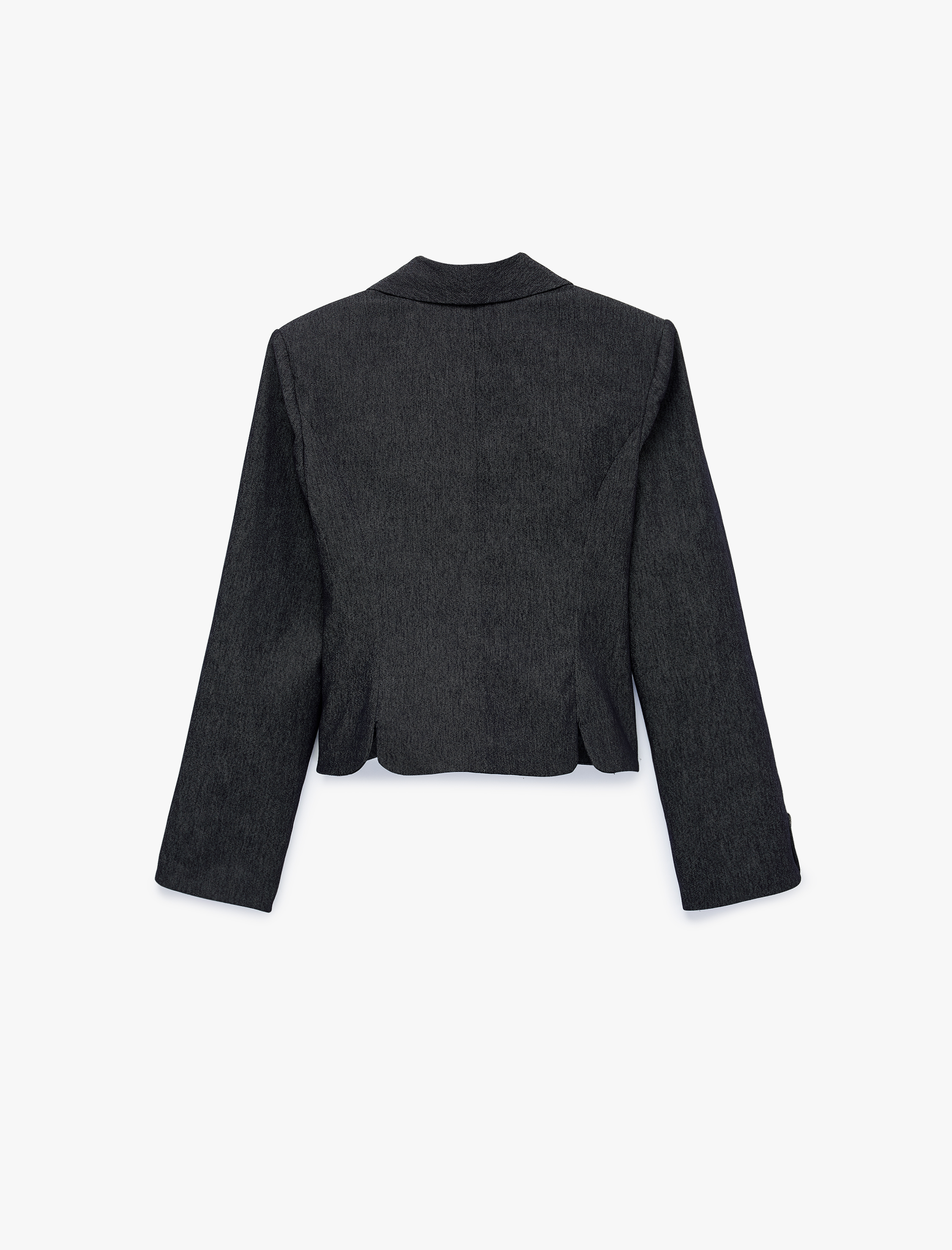 Koton Slim Fit Uzun Kollu Düğmeli Şal Yaka Kruvaze Blazer Ceket görsel 2