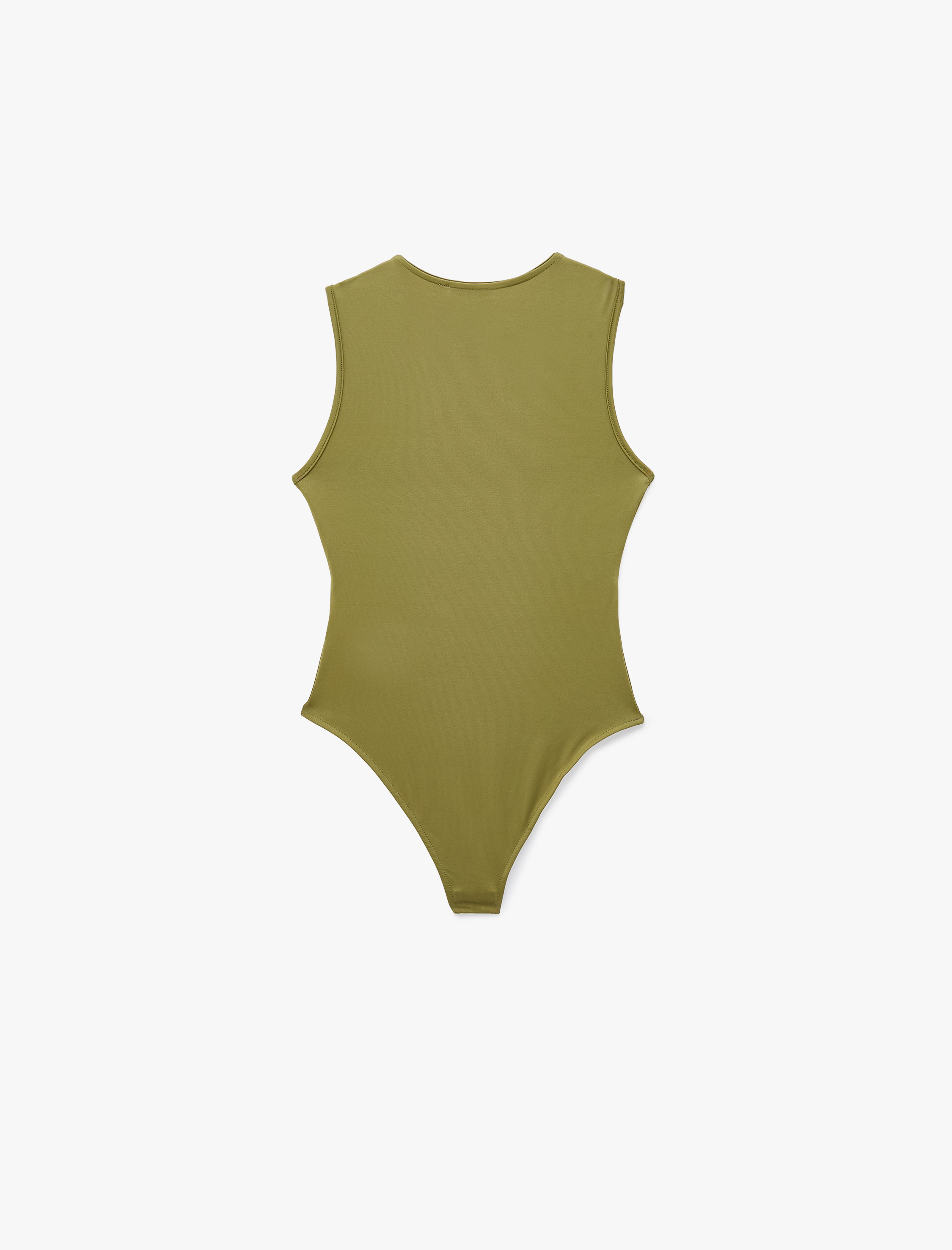   Slim Fit Kolsuz Bisiklet Yaka Bodysuit