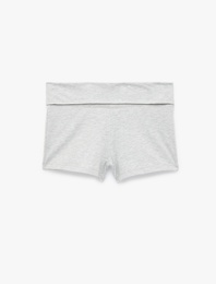 Yüksek Bel Slim Fit Şort Pijama Altı