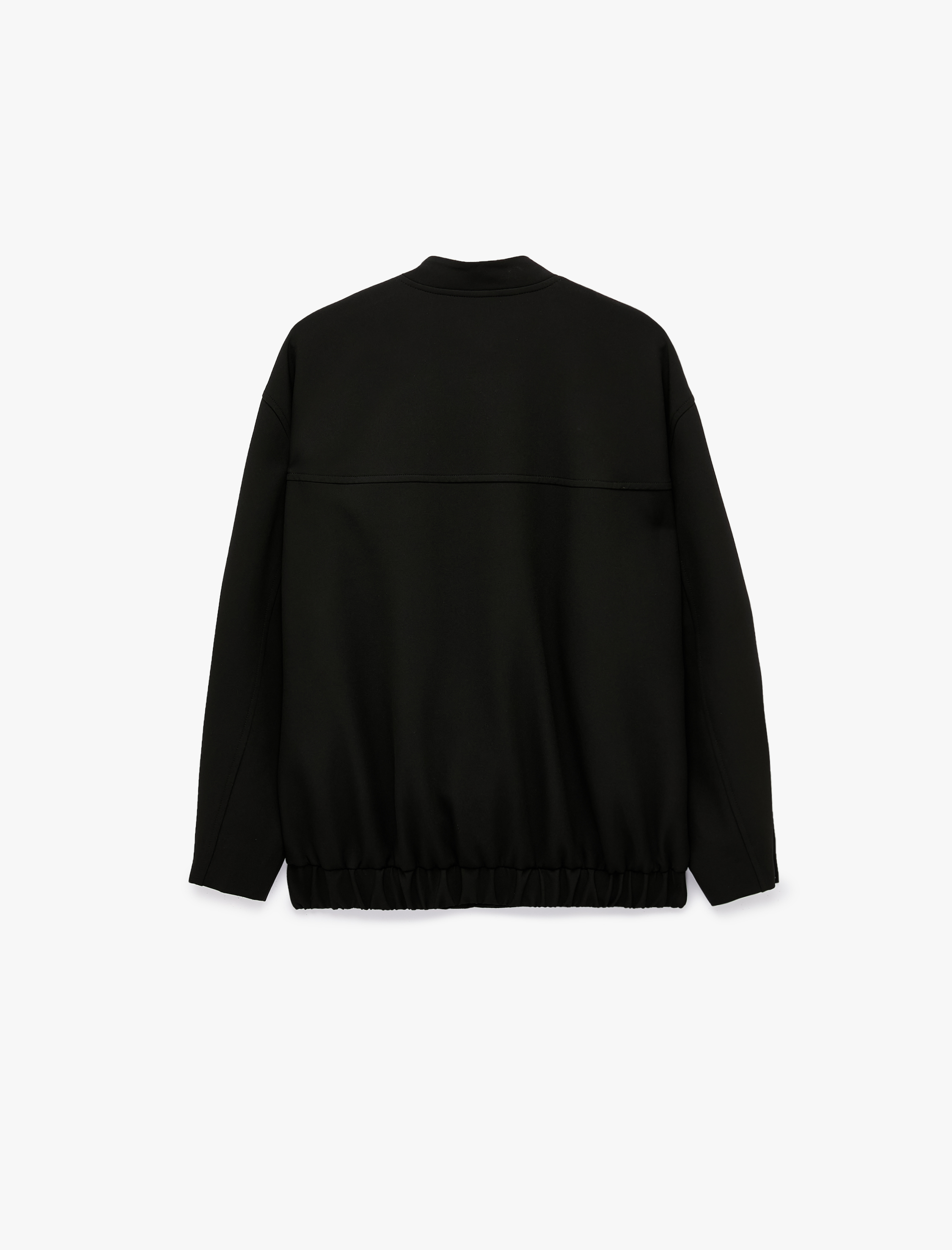   Cepli Kolej Yaka Uzun Kollu Oversize Bomber Ceket