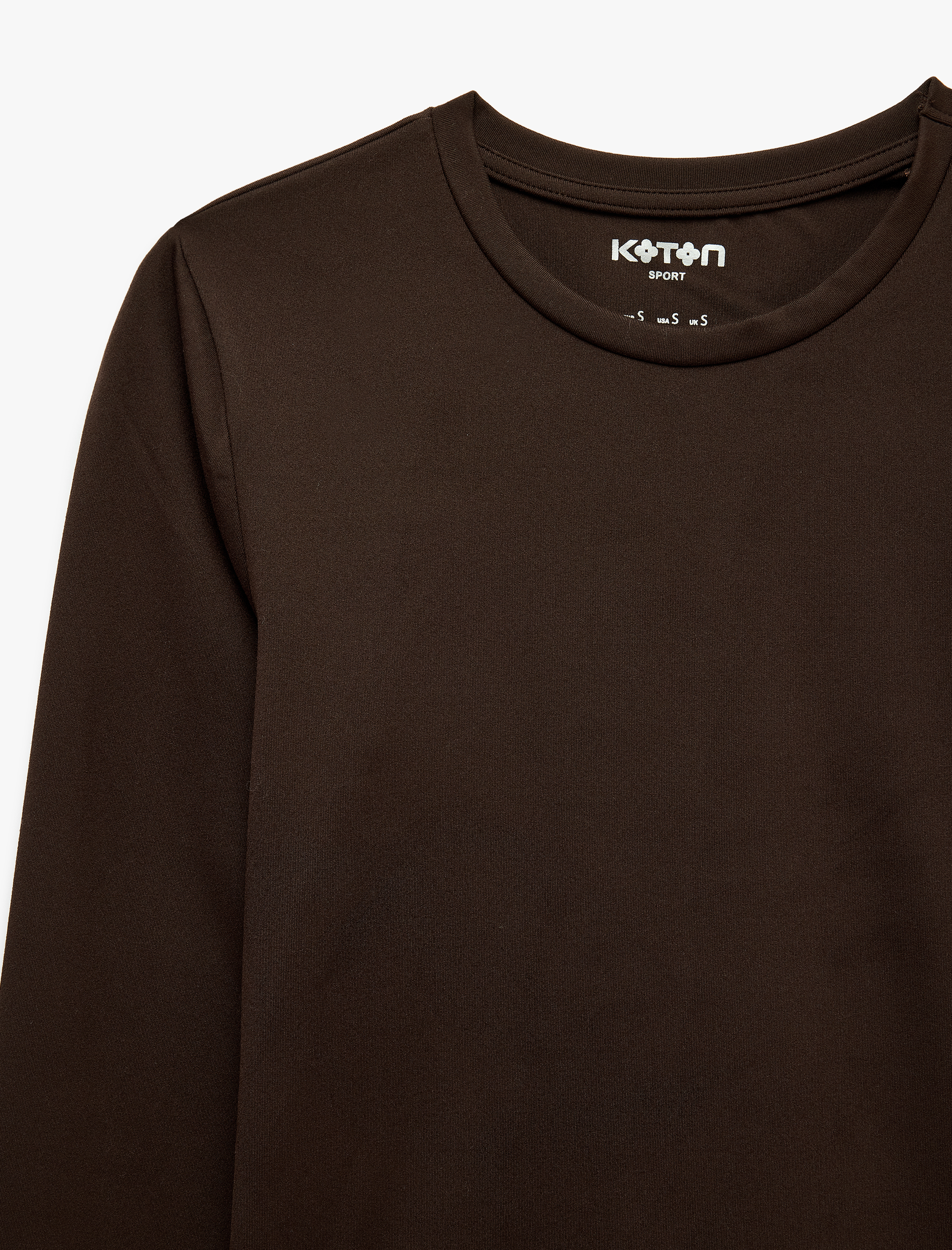   Slim Fit Uzun Kollu Bisiklet Yaka Spor Tişört