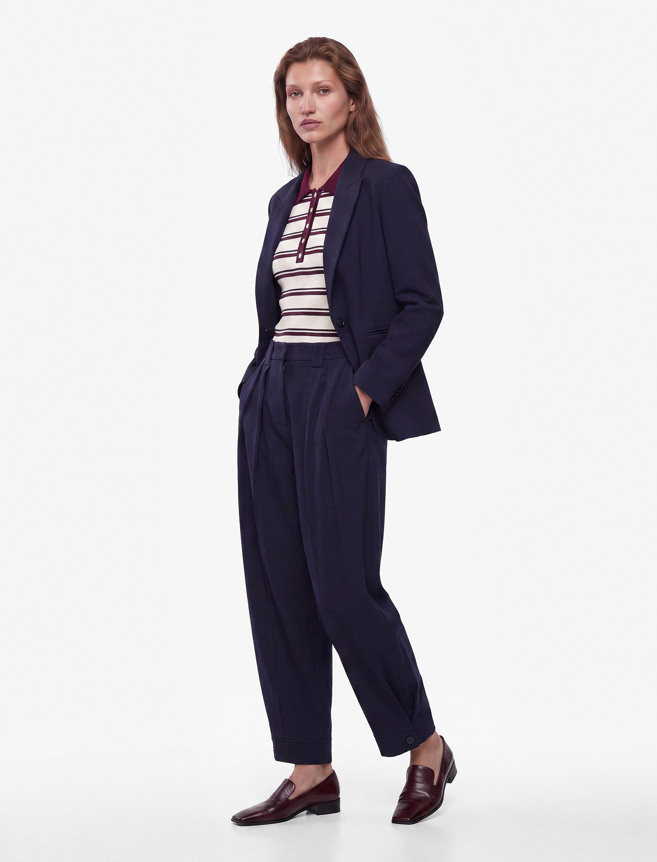Koton Cepli Loose Fit Pileli Barrel Kumaş Pantolon görsel 2