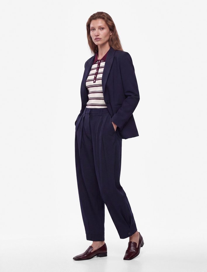  Cepli Loose Fit Pileli Barrel Kumaş Pantolon