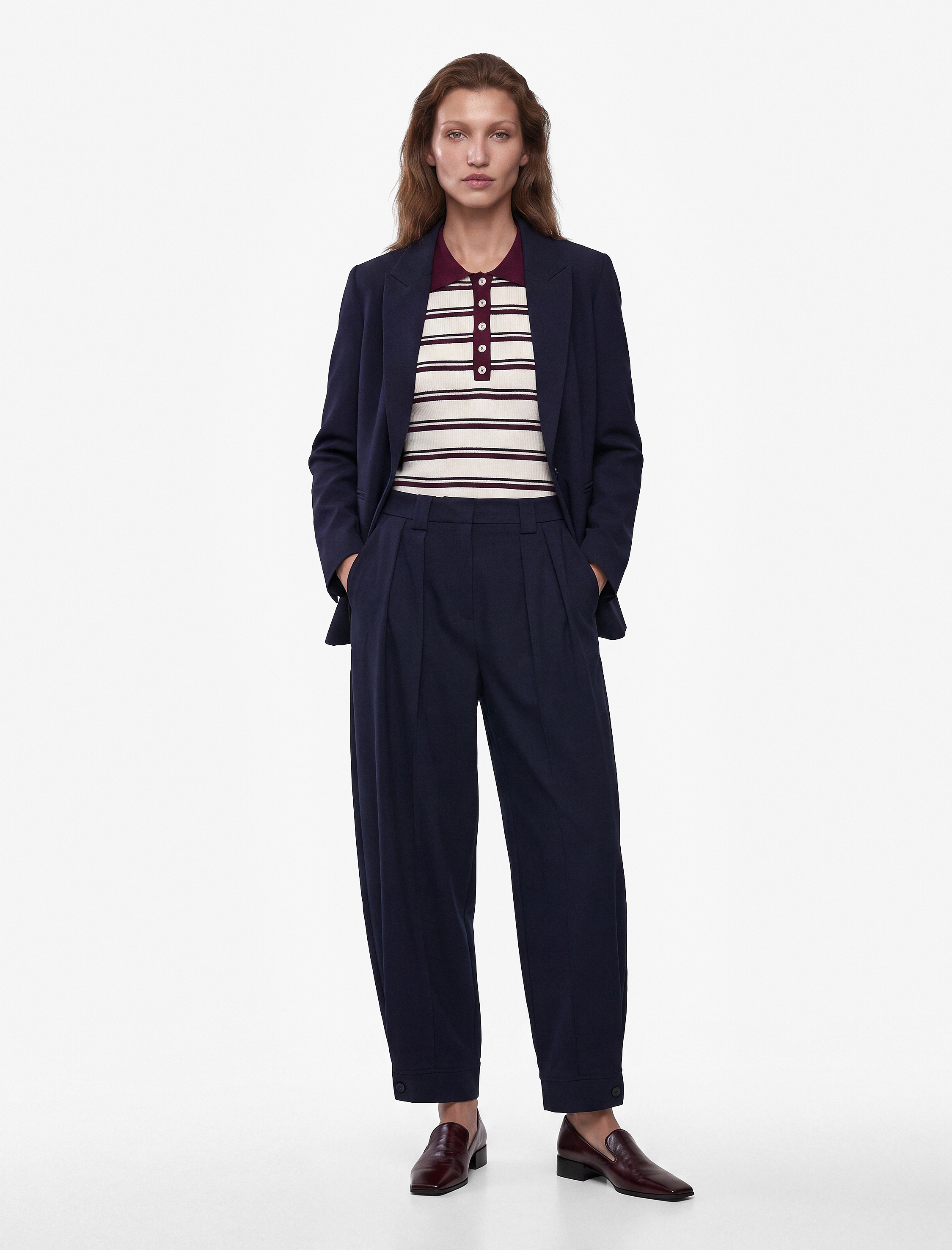 Koton Cepli Loose Fit Pileli Barrel Kumaş Pantolon