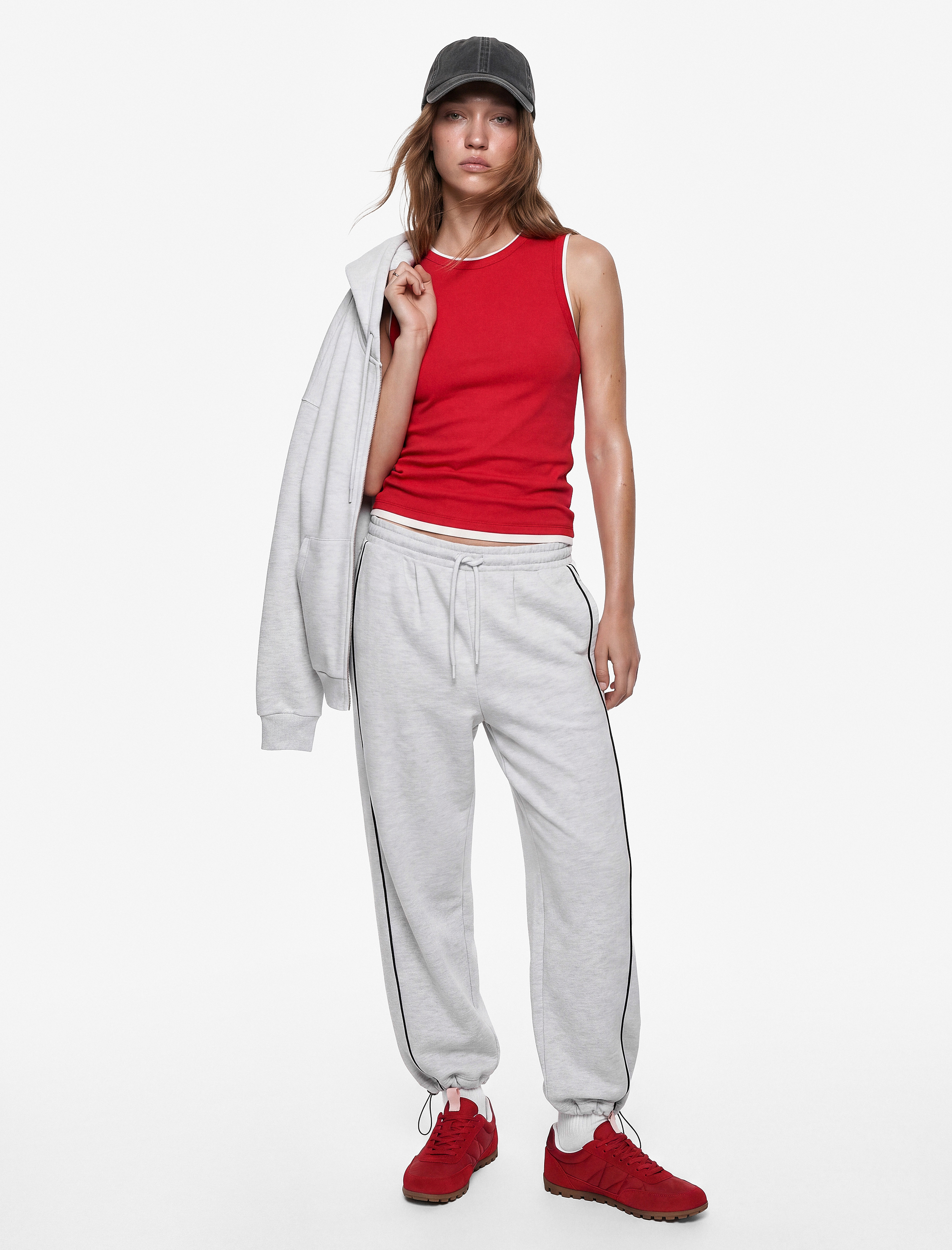   Beli Bağcıklı Biyeli Stoperli Balon Fit Oversize Jogger Eşofman Altı