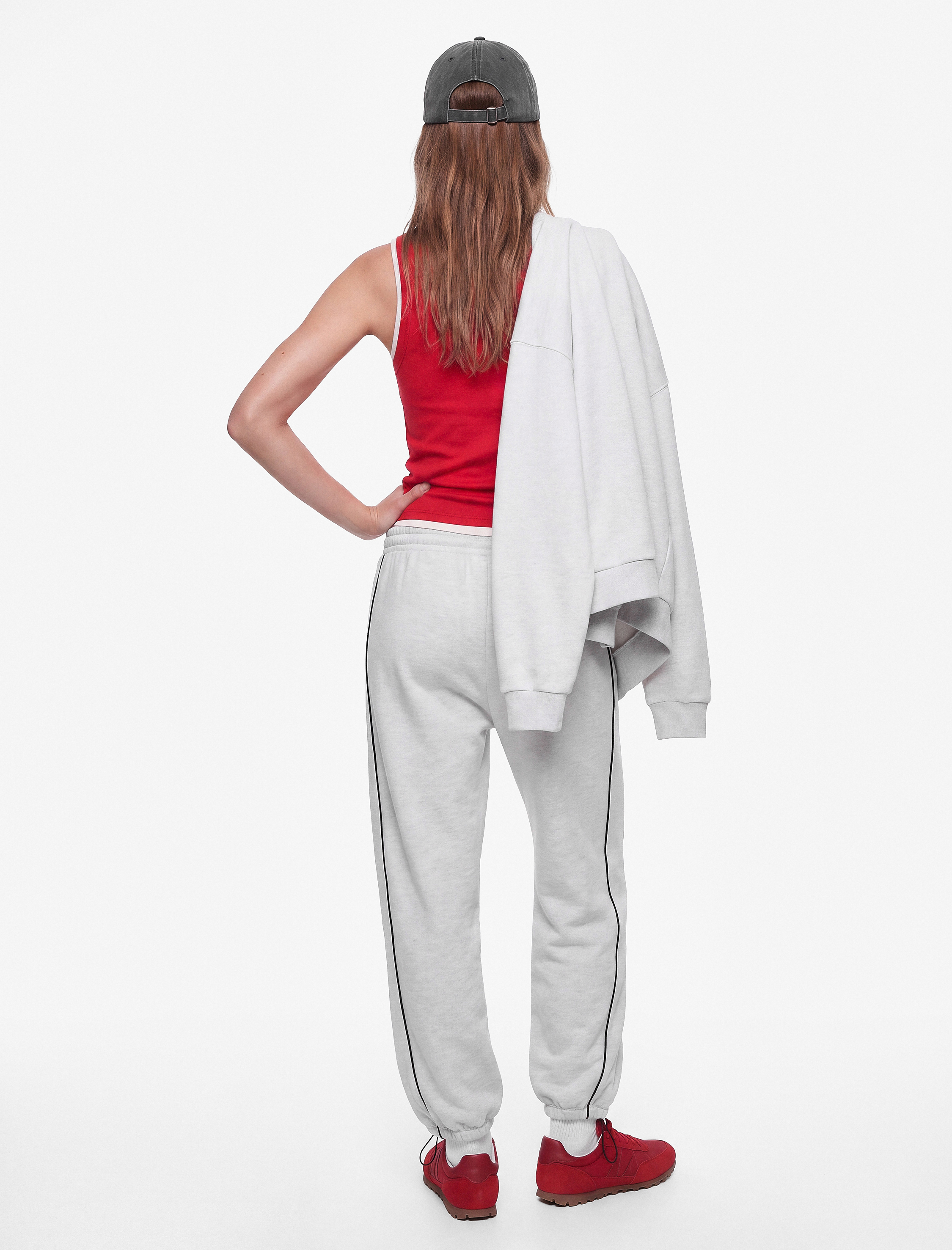   Beli Bağcıklı Biyeli Stoperli Balon Fit Oversize Jogger Eşofman Altı