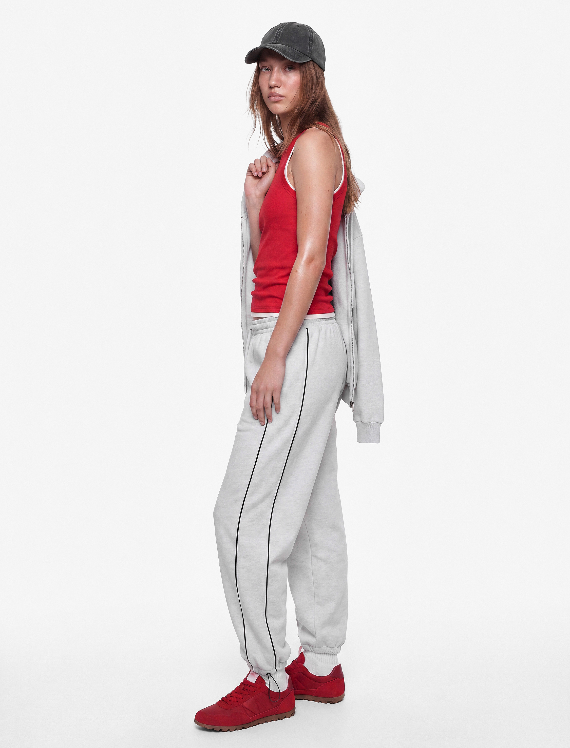   Beli Bağcıklı Biyeli Stoperli Balon Fit Oversize Jogger Eşofman Altı