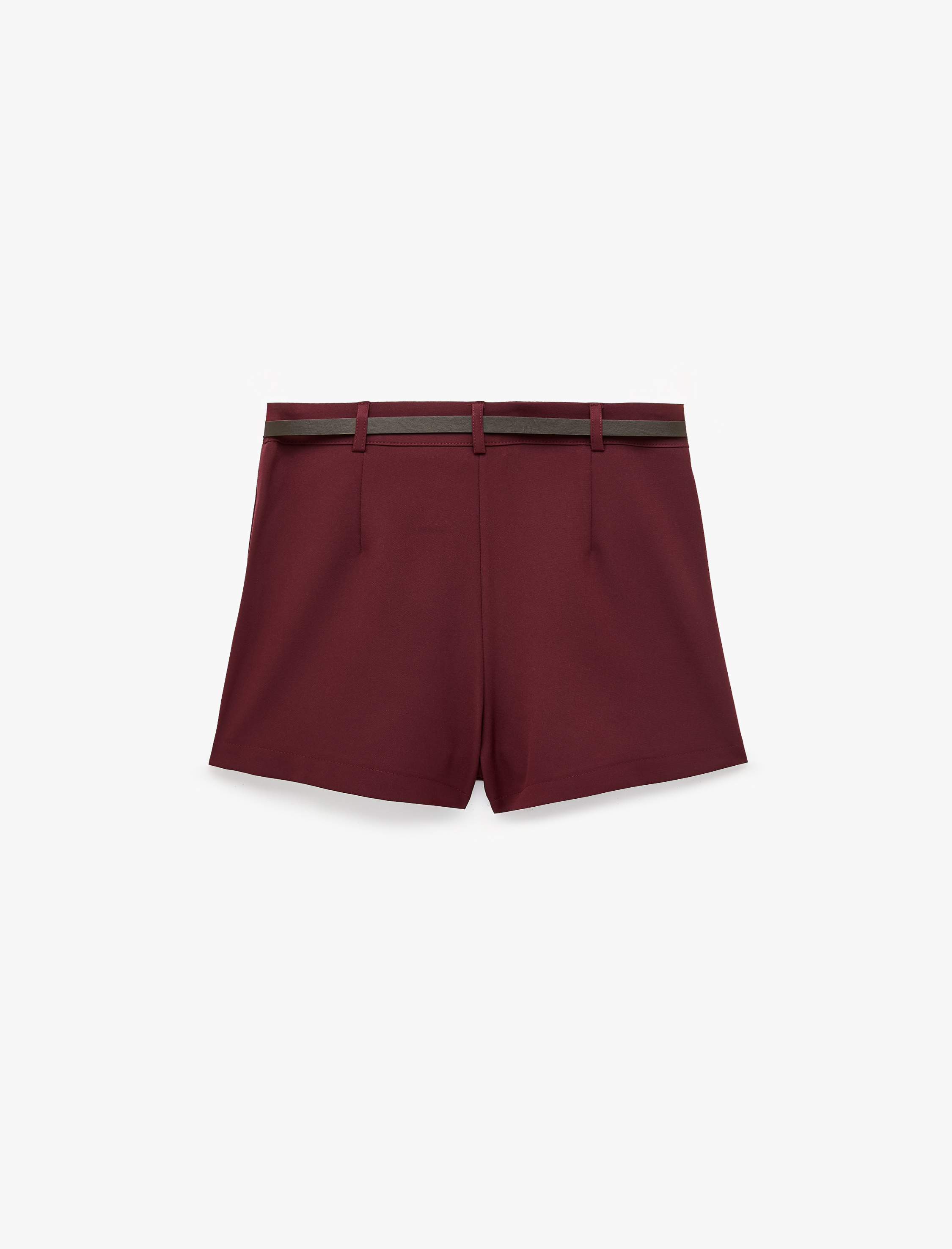 Koton Kemerli Cepli Slim Fit A Kesim Mini Etek görsel 2