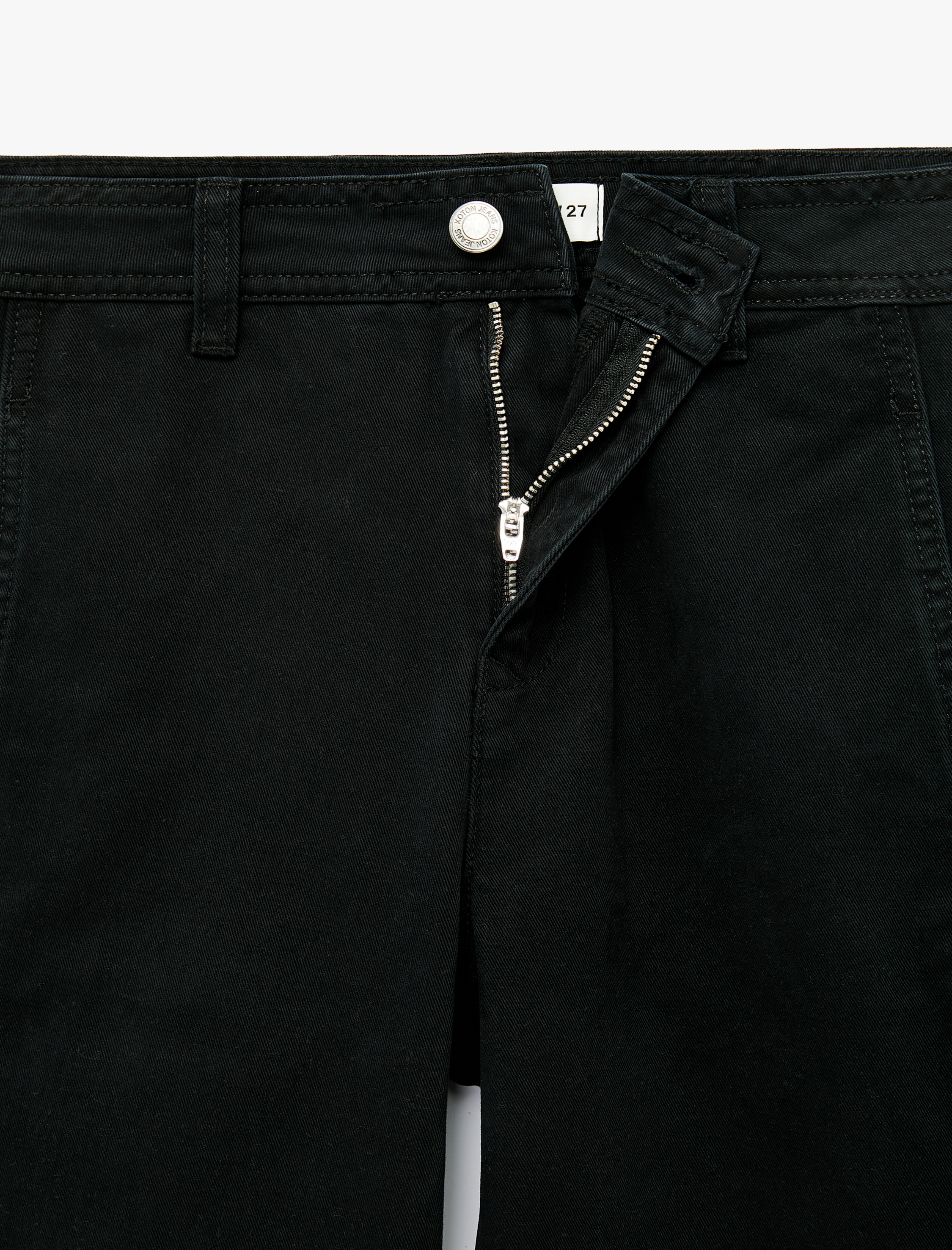   Rahat Kalıp Pamuklu Düz Paça Cepli Balon Fit Barrel Denim Pantolon - Barrel Jeans
