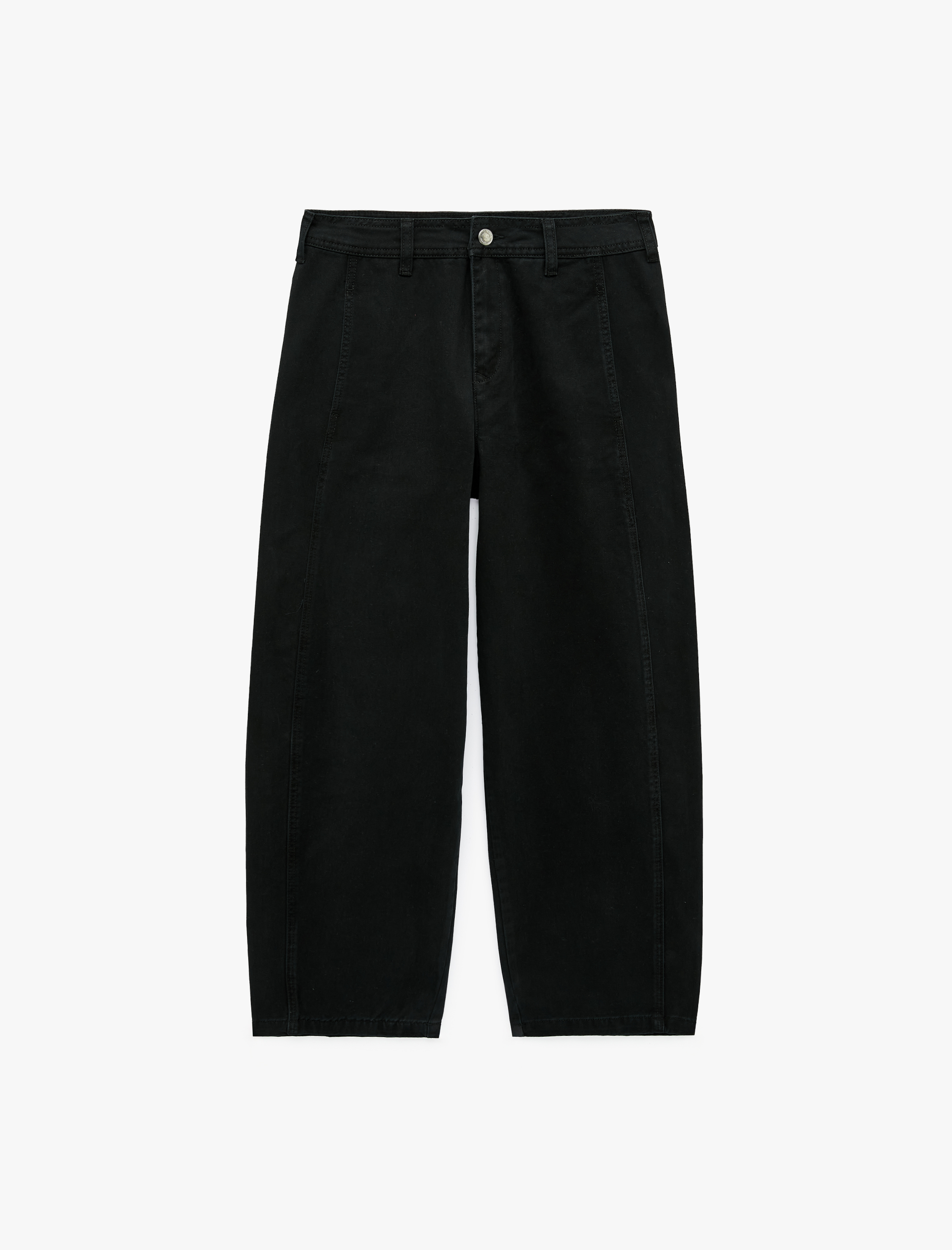   Rahat Kalıp Pamuklu Düz Paça Cepli Balon Fit Barrel Denim Pantolon - Barrel Jeans
