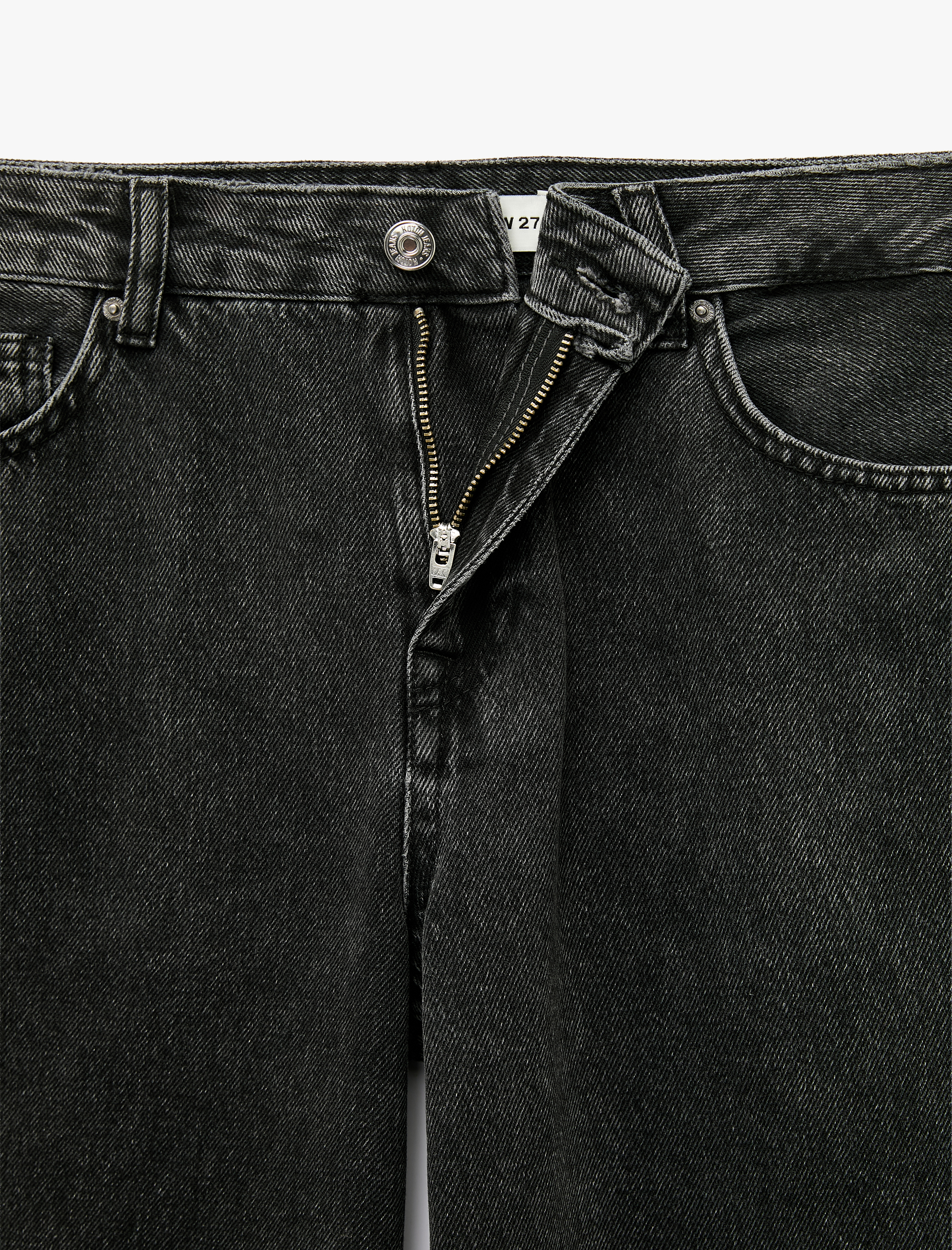 Koton Düşük Bel Cepli Bol Kesim Düz Paça Pamuklu Denim Pantolon - Loose Straight Fit Jean görsel 5