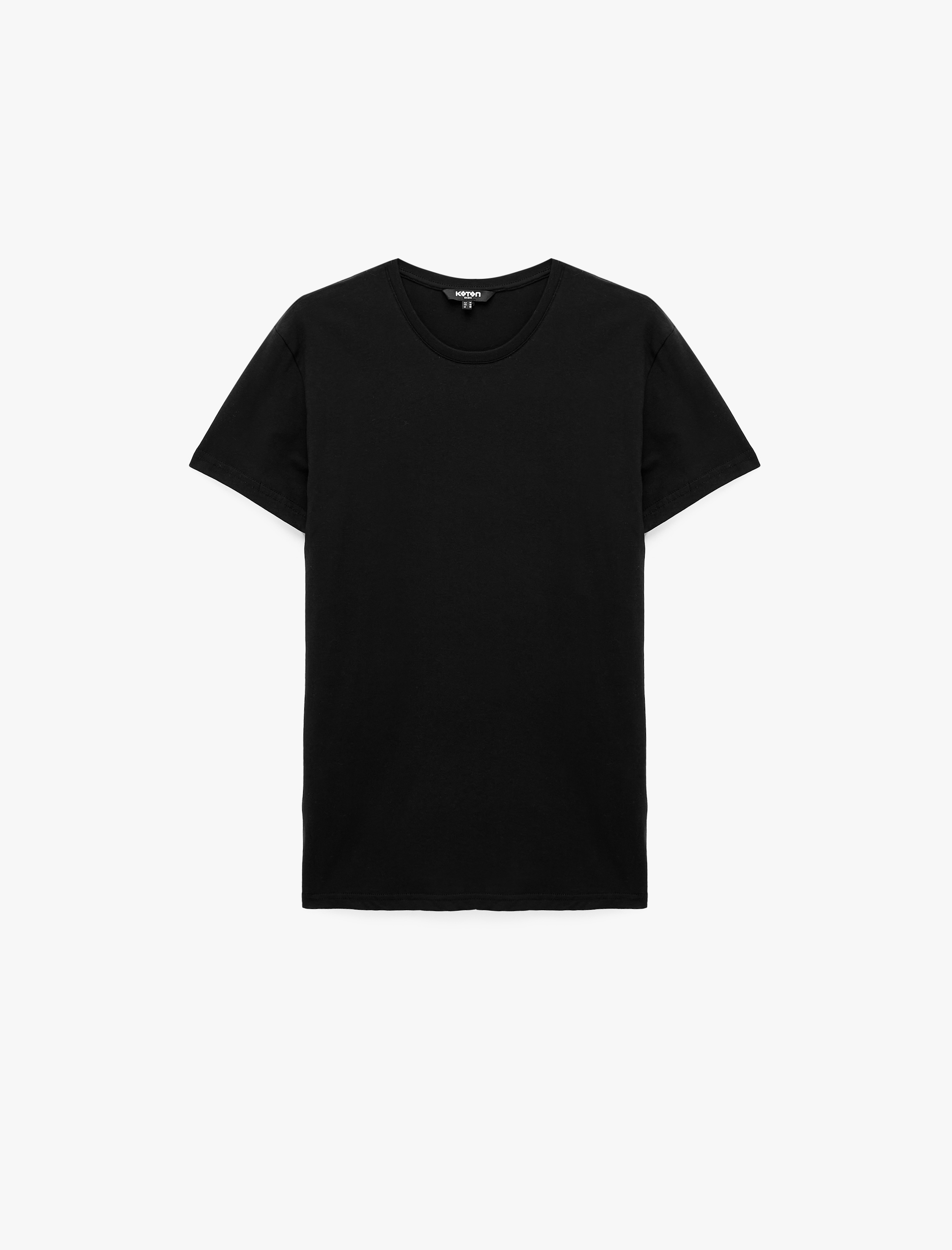 Koton Pamuklu Kısa Kollu Bisiklet Yaka Basic Slim Fit Tişört
