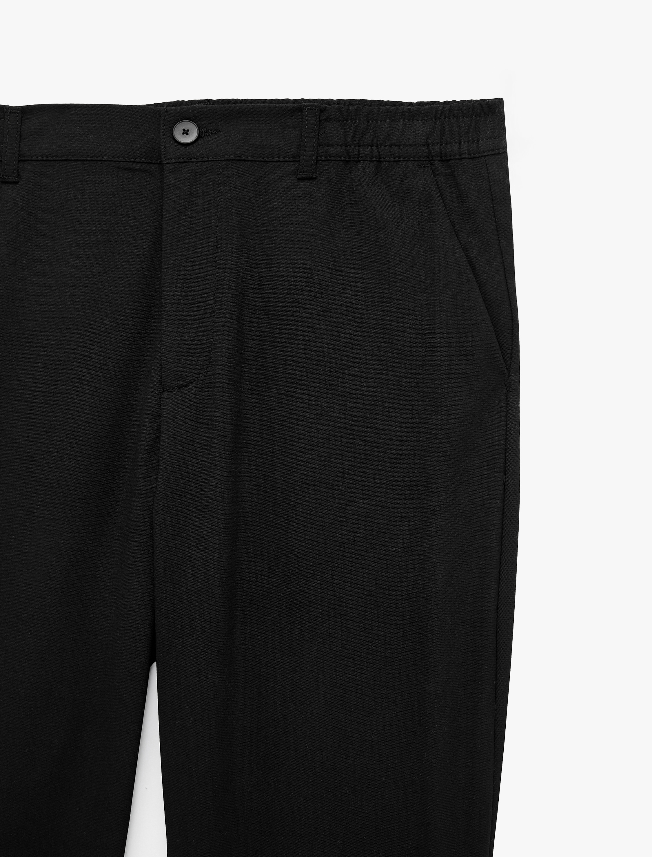 Koton Viskon Karışımlı Lastikli Regular Fit Cepli Kumaş Pantolon görsel 3