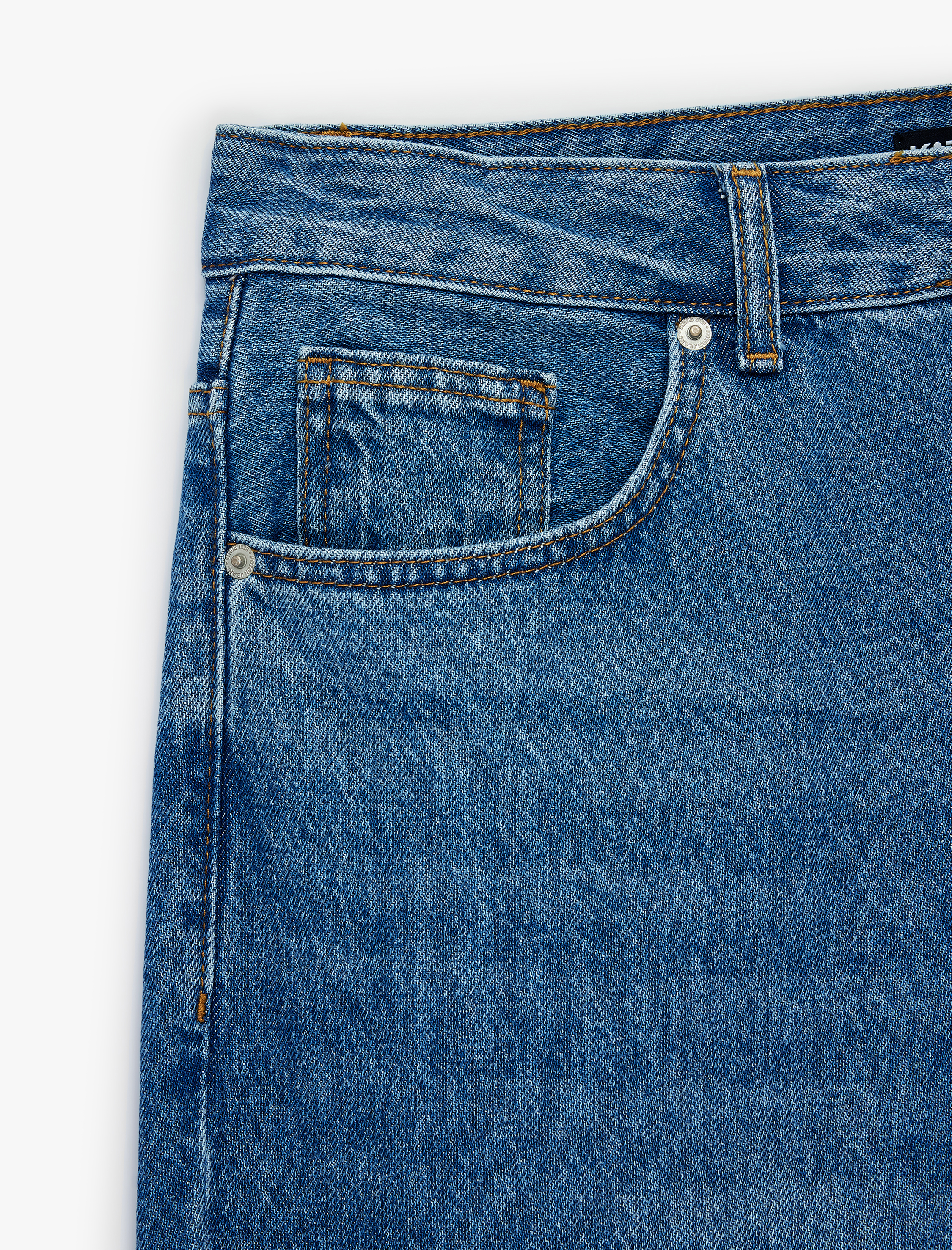 Koton Bol Kalıp Pamuklu Cepli Normal Bel Baggy Jean Pantolon görsel 7