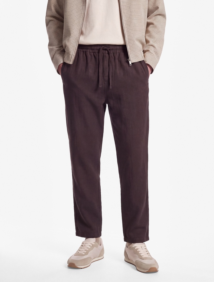  Pamuklu Cepli Regular Fit Beli Bağcıklı Pantolon