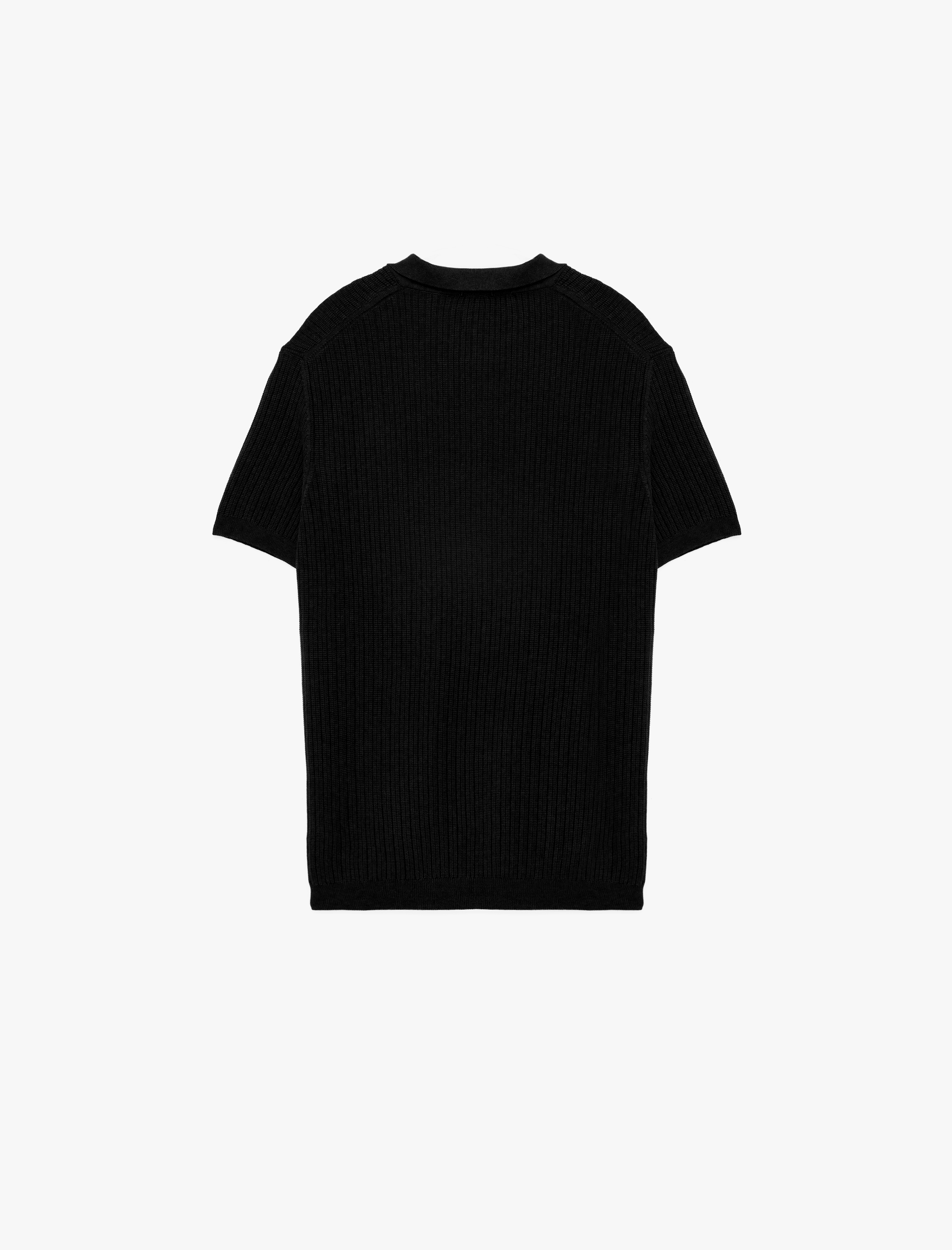 Koton Regular Fit Kısa Kollu Pamuklu Dokulu Düğmeli Polo Yaka Triko Tişört görsel 7