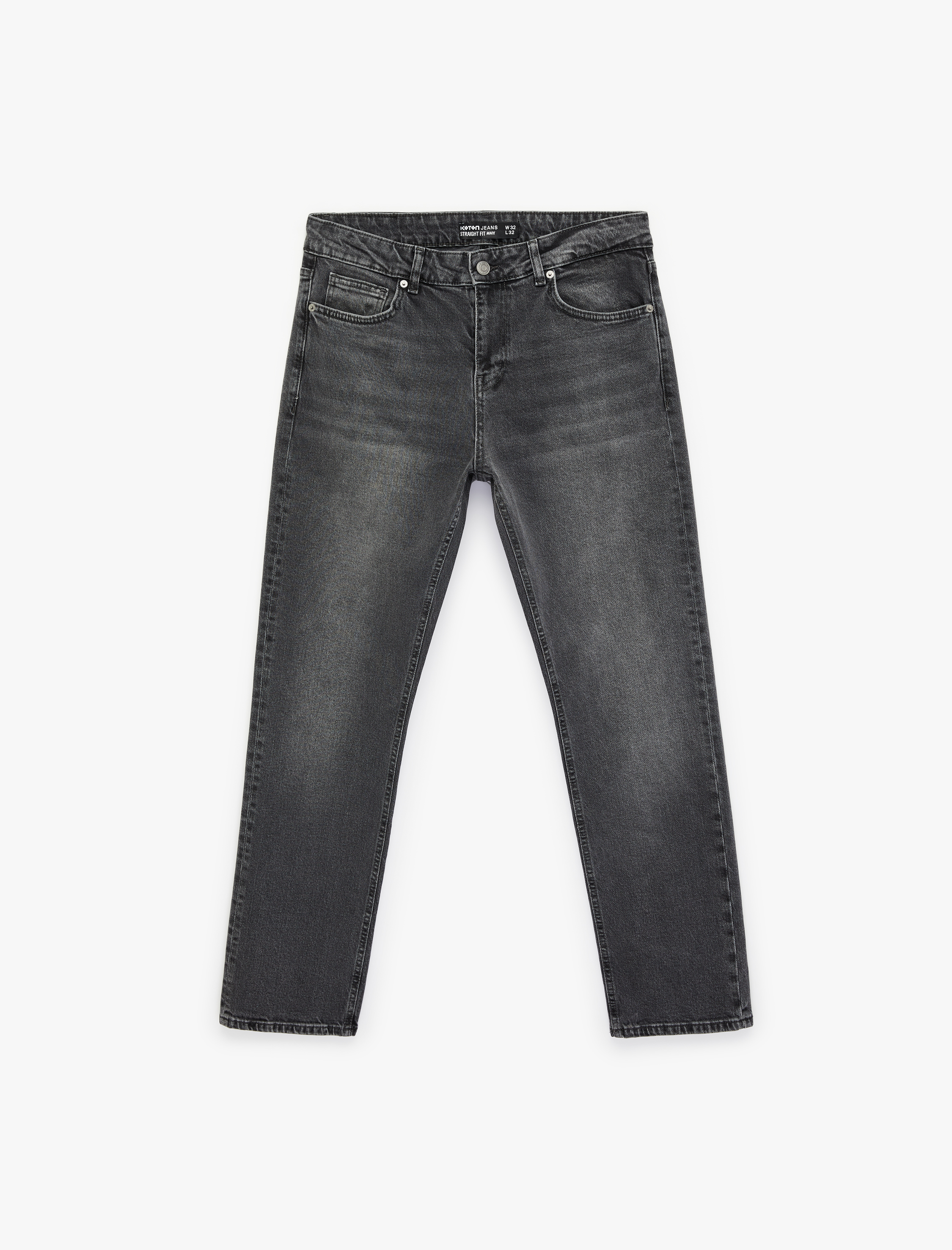 Koton Düz Paça Normal Bel Straight Fit Jean Pantolon - Mark Jean görsel 6