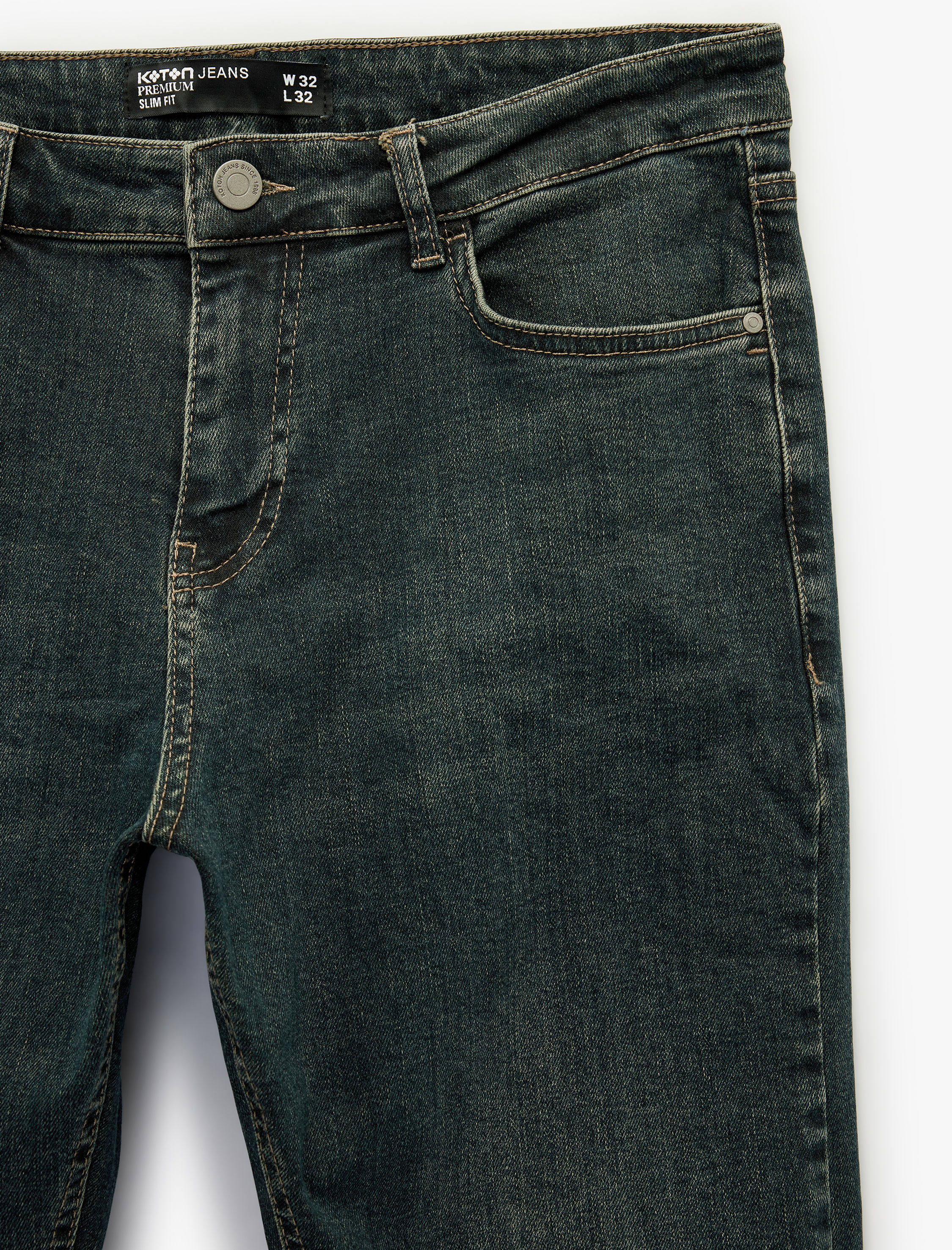 Koton Normal Bel Cepli Slim Fit Jean Pantolon - Brad Jean görsel 7