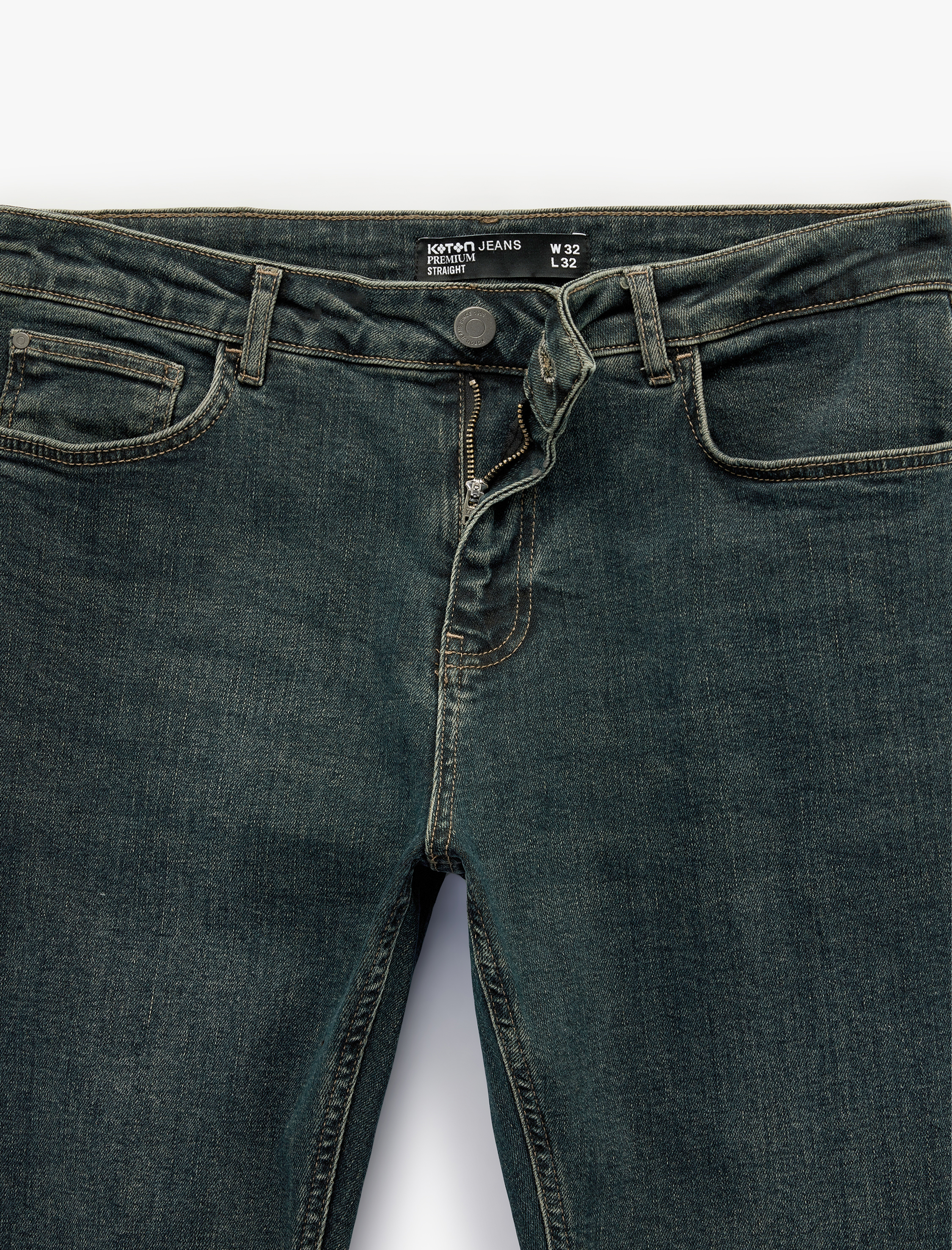   Pamuklu Düz Paça Normal Bel Straight Fit Jean Pantolon - Mark Jean