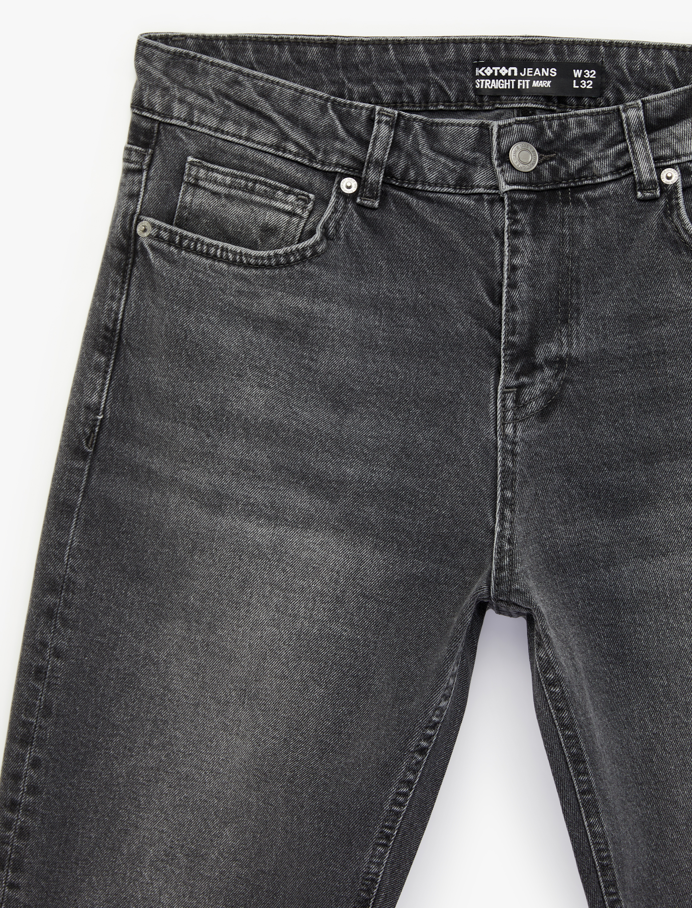 Koton Düz Paça Normal Bel Straight Fit Jean Pantolon - Mark Jean görsel 8